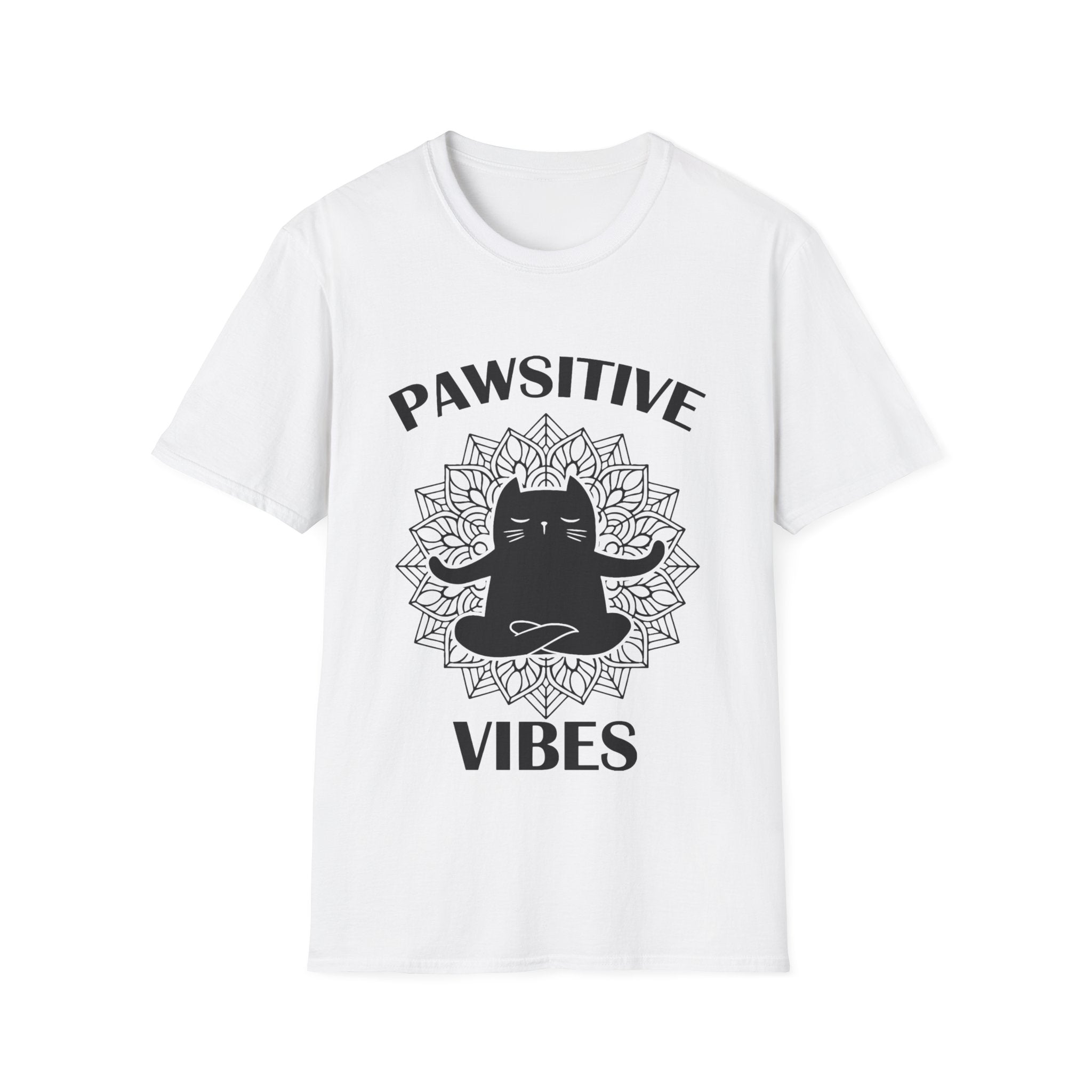 Pawsitive Vibes T-Shirt: Embrace the Zen with a Meditating Cat!