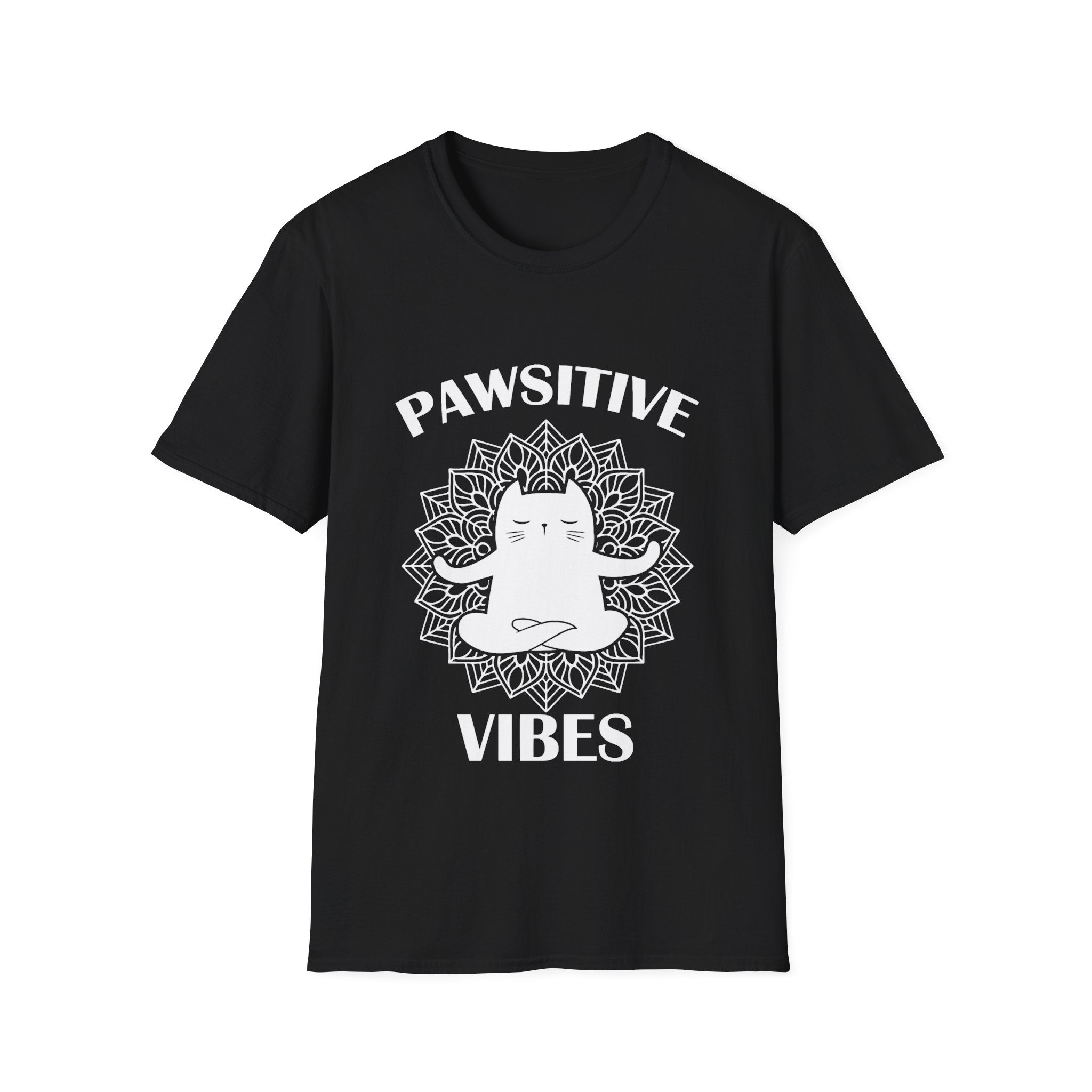 Pawsitive Vibes T-Shirt: Embrace the Zen with a Meditating Cat!