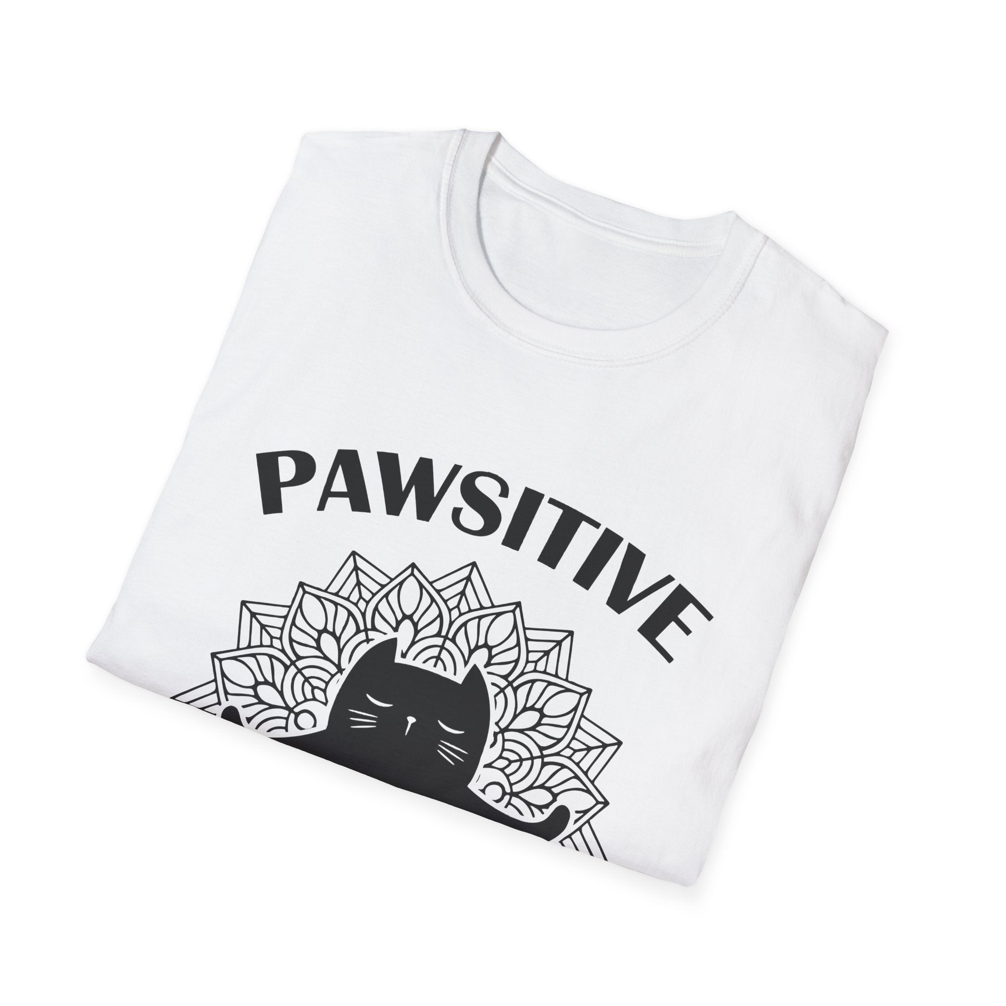 Pawsitive Vibes T-Shirt: Embrace the Zen with a Meditating Cat!