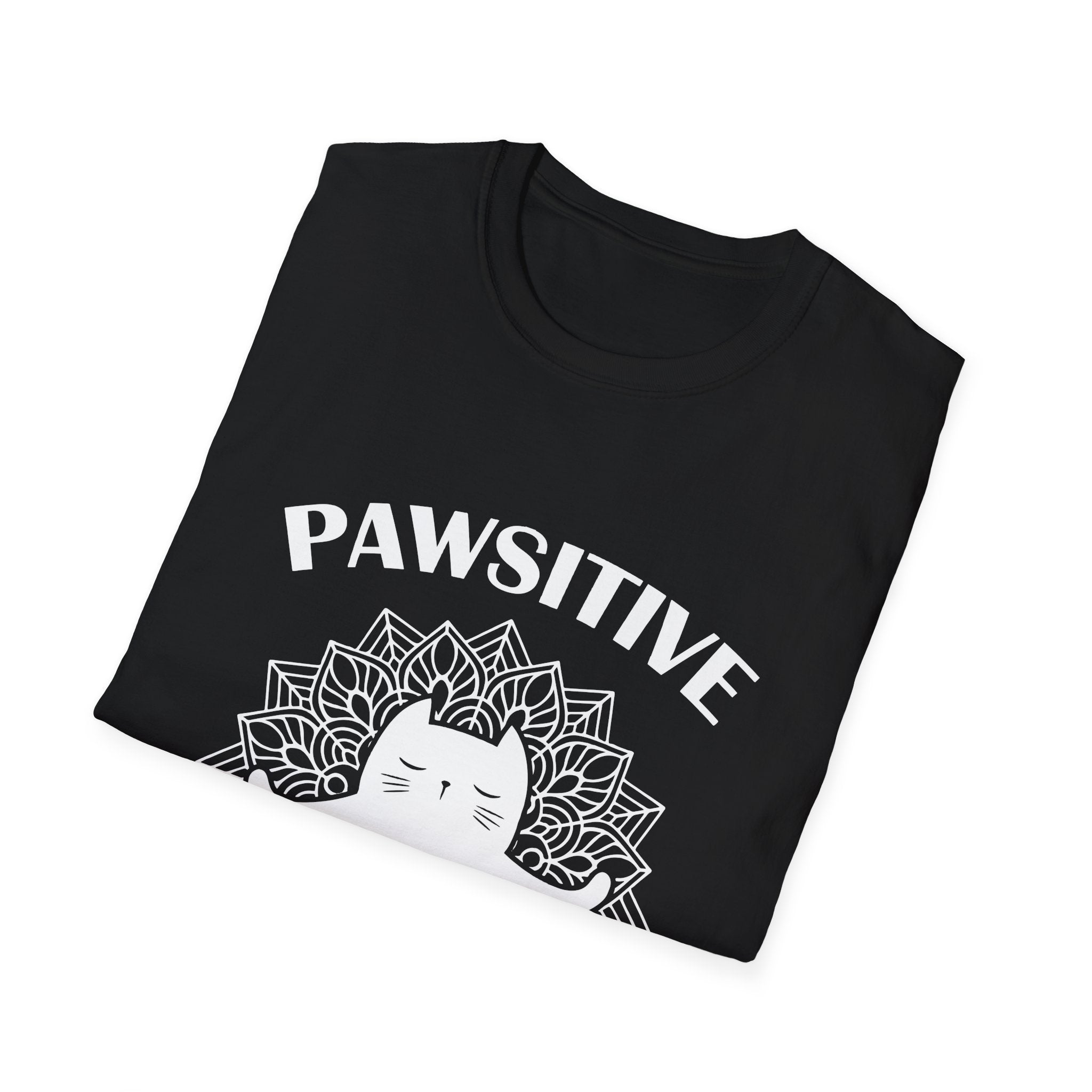 Pawsitive Vibes T-Shirt: Embrace the Zen with a Meditating Cat!