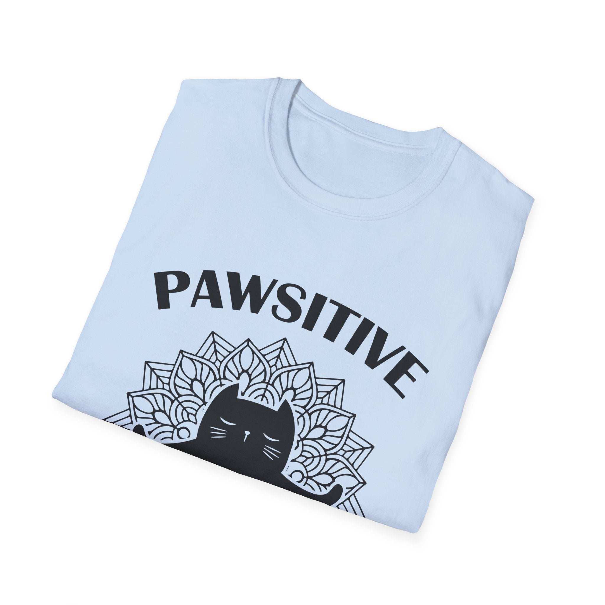 Pawsitive Vibes T-Shirt: Embrace the Zen with a Meditating Cat!