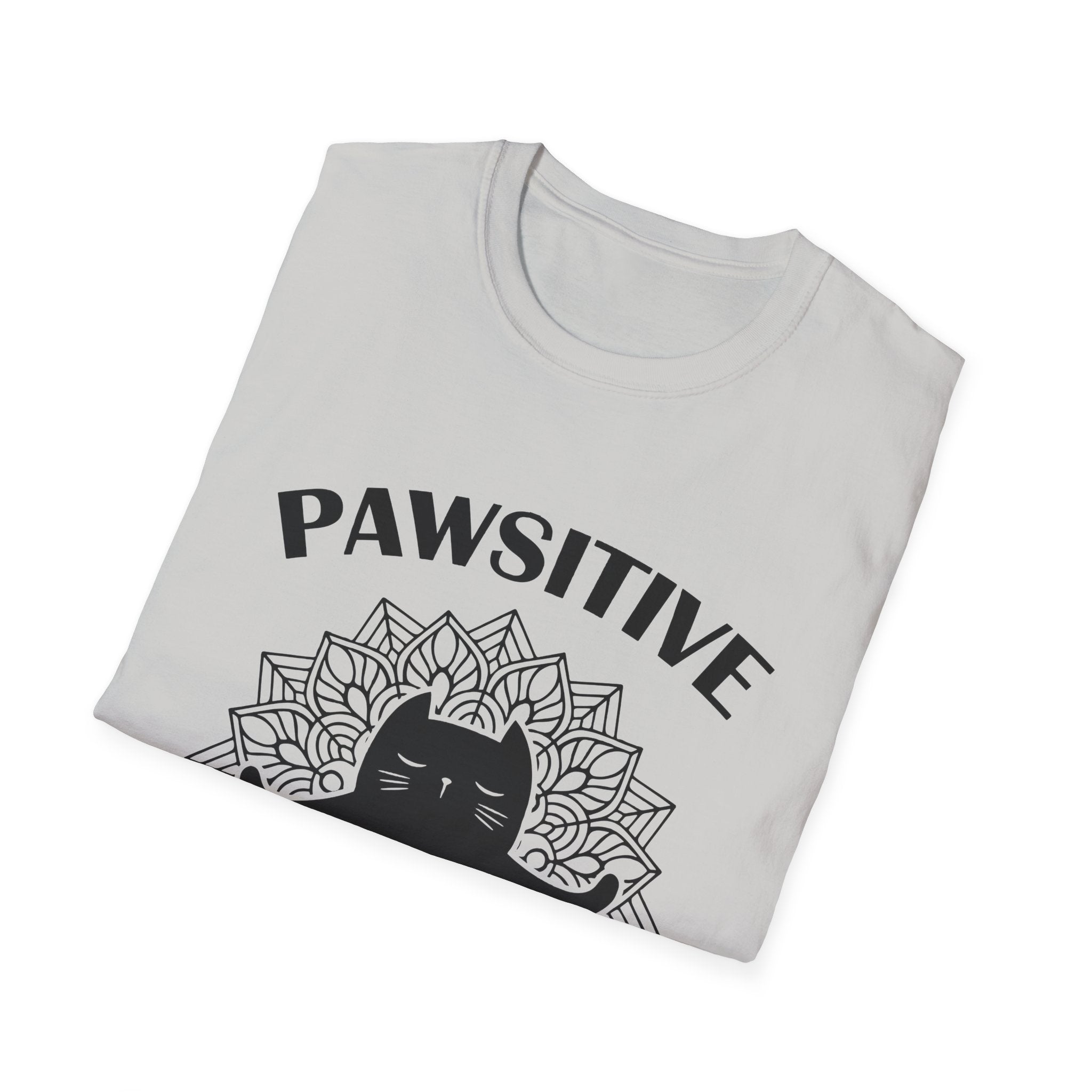 Pawsitive Vibes T-Shirt: Embrace the Zen with a Meditating Cat!