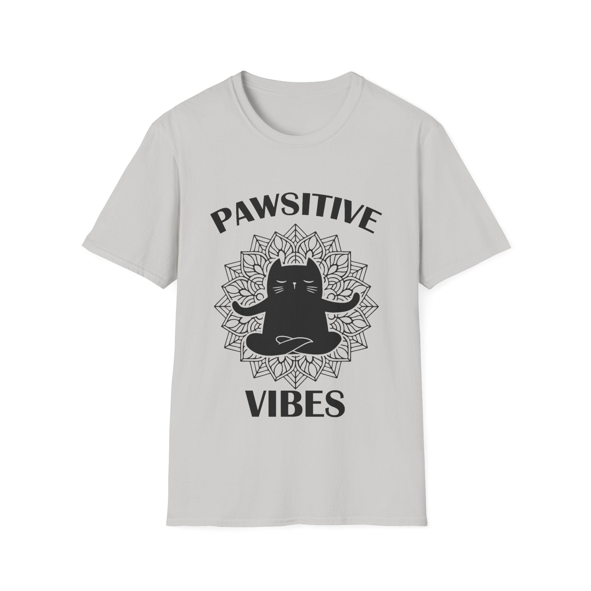 Pawsitive Vibes T-Shirt: Embrace the Zen with a Meditating Cat!