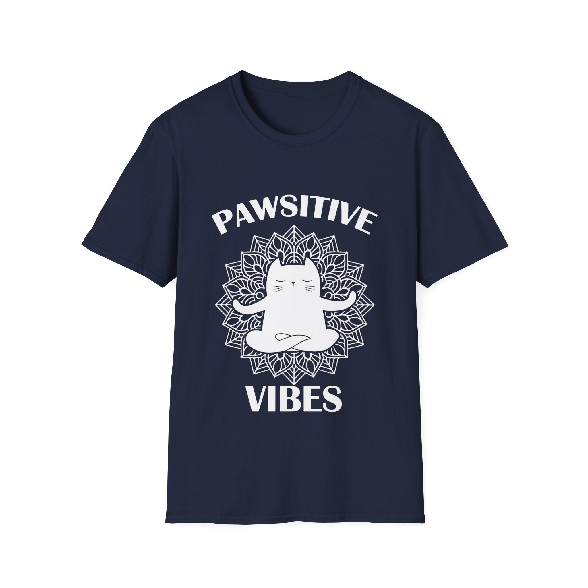 Pawsitive Vibes T-Shirt: Embrace the Zen with a Meditating Cat!