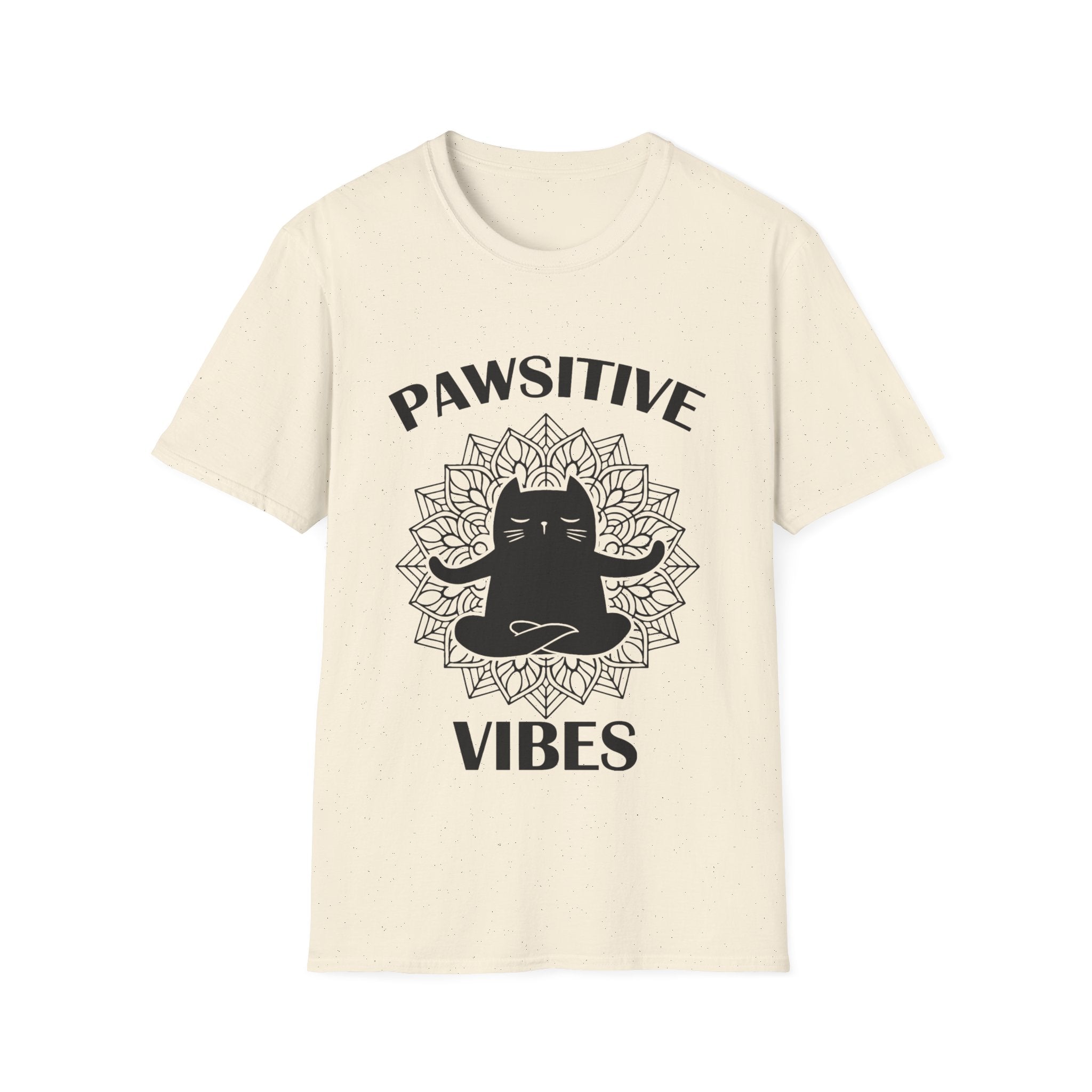 Pawsitive Vibes T-Shirt: Embrace the Zen with a Meditating Cat!