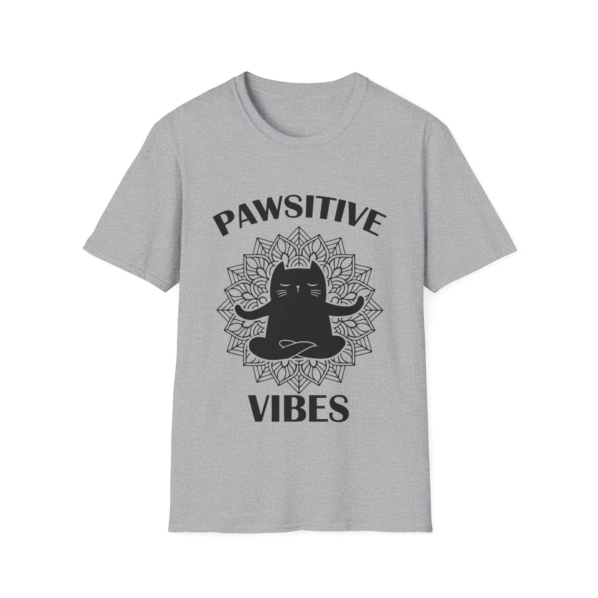 Pawsitive Vibes T-Shirt: Embrace the Zen with a Meditating Cat!