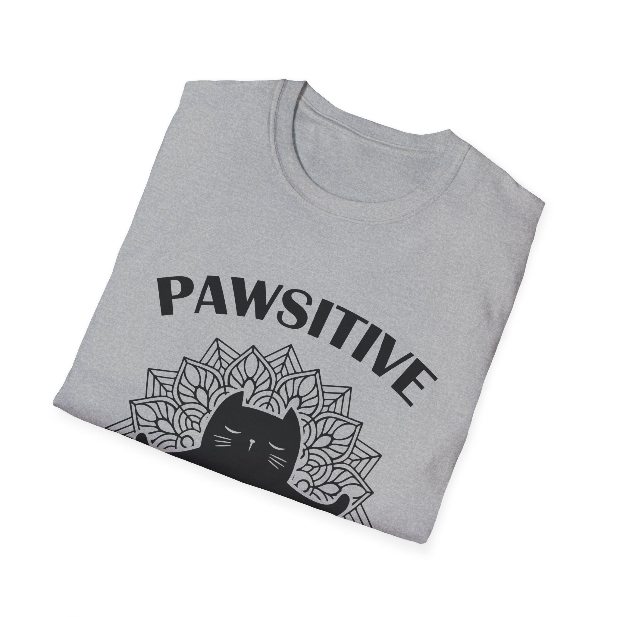 Pawsitive Vibes T-Shirt: Embrace the Zen with a Meditating Cat!