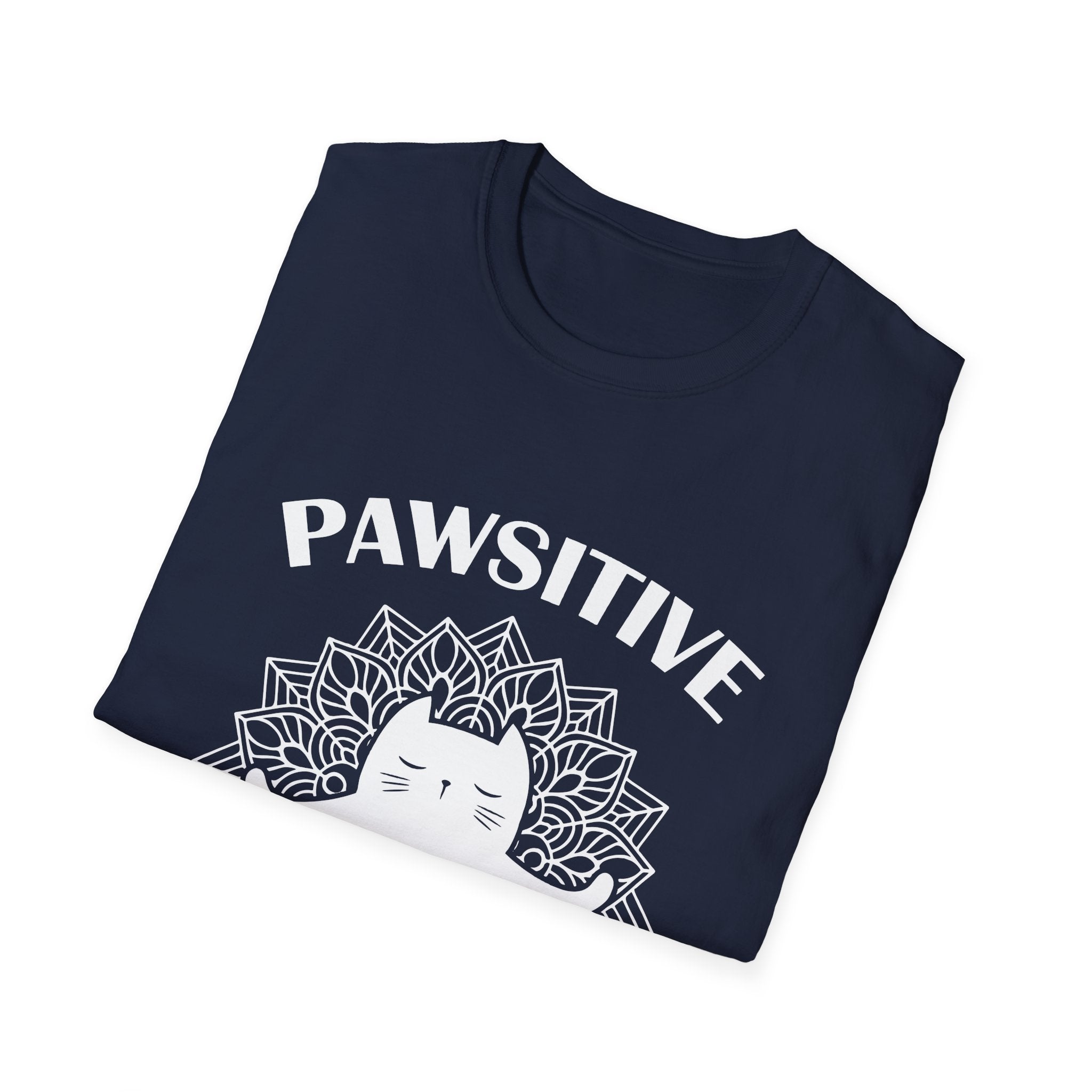 Pawsitive Vibes T-Shirt: Embrace the Zen with a Meditating Cat!