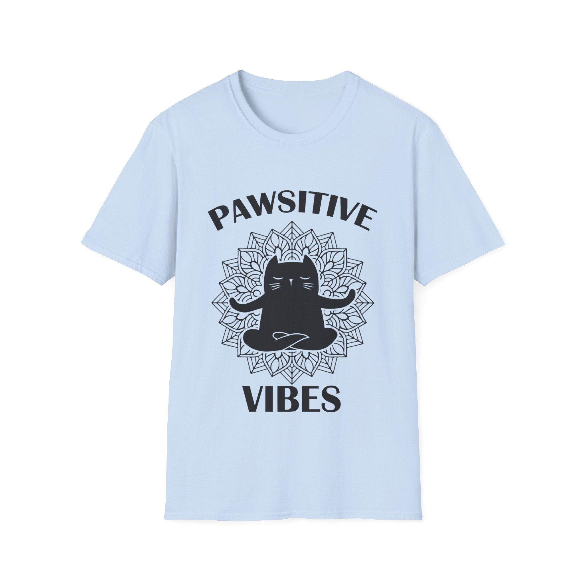 Pawsitive Vibes T-Shirt: Embrace the Zen with a Meditating Cat!
