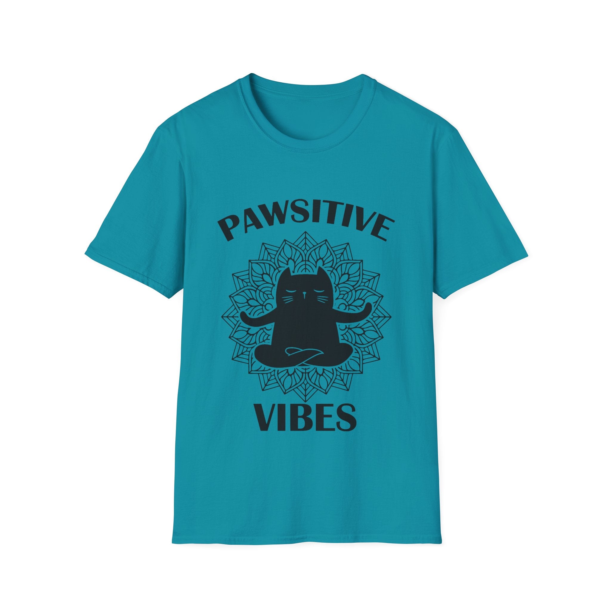Pawsitive Vibes T-Shirt: Embrace the Zen with a Meditating Cat!