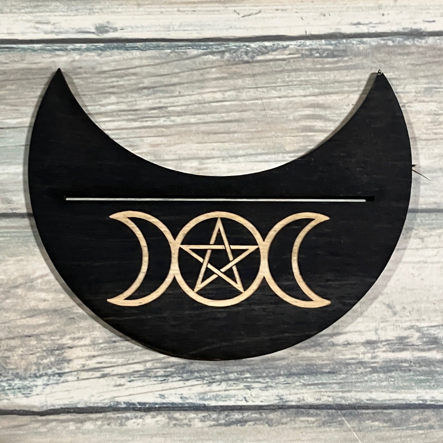 Triple Moon Pentagram Tarot Card Holder