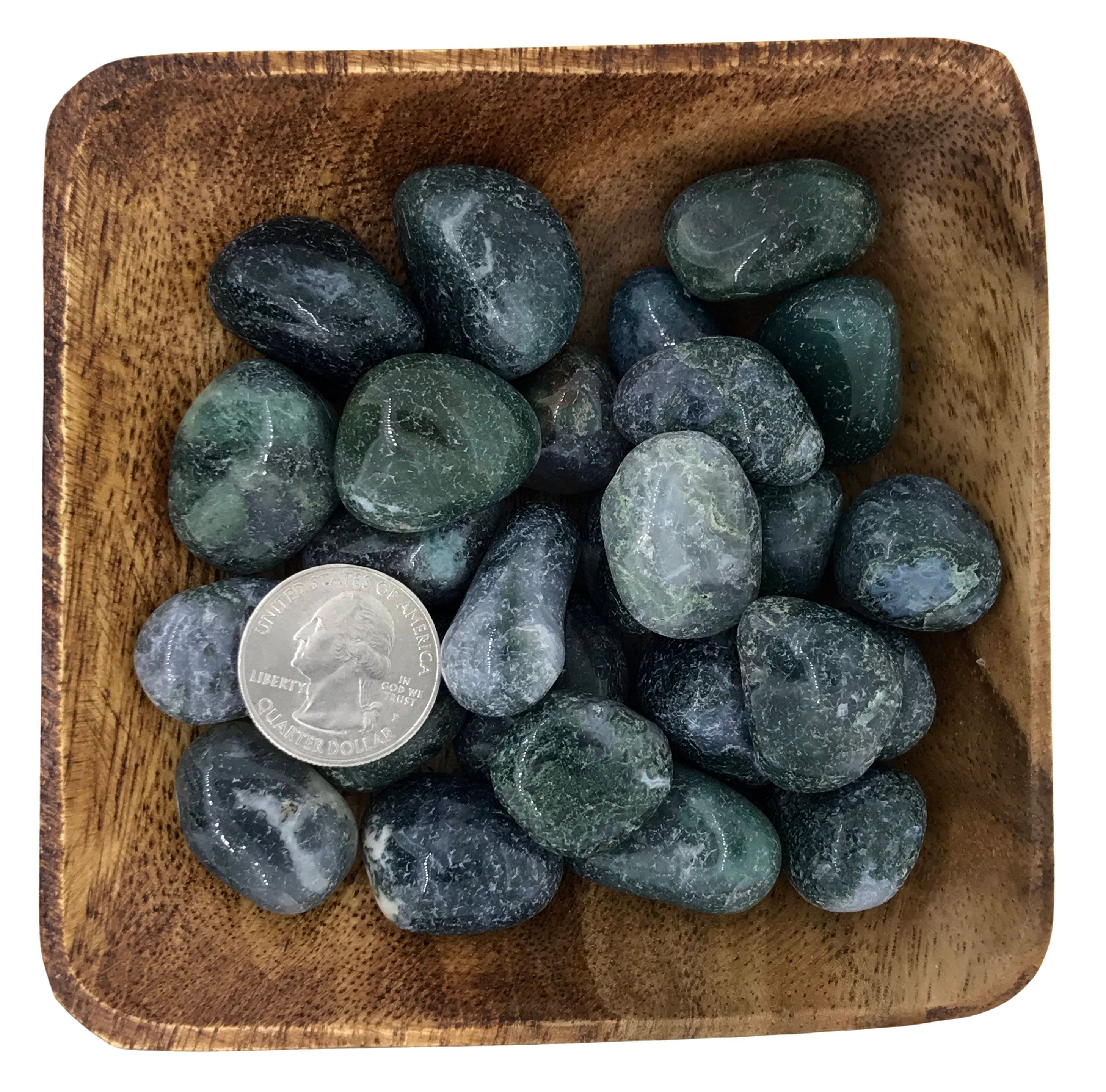 Moss Agate Tumbled