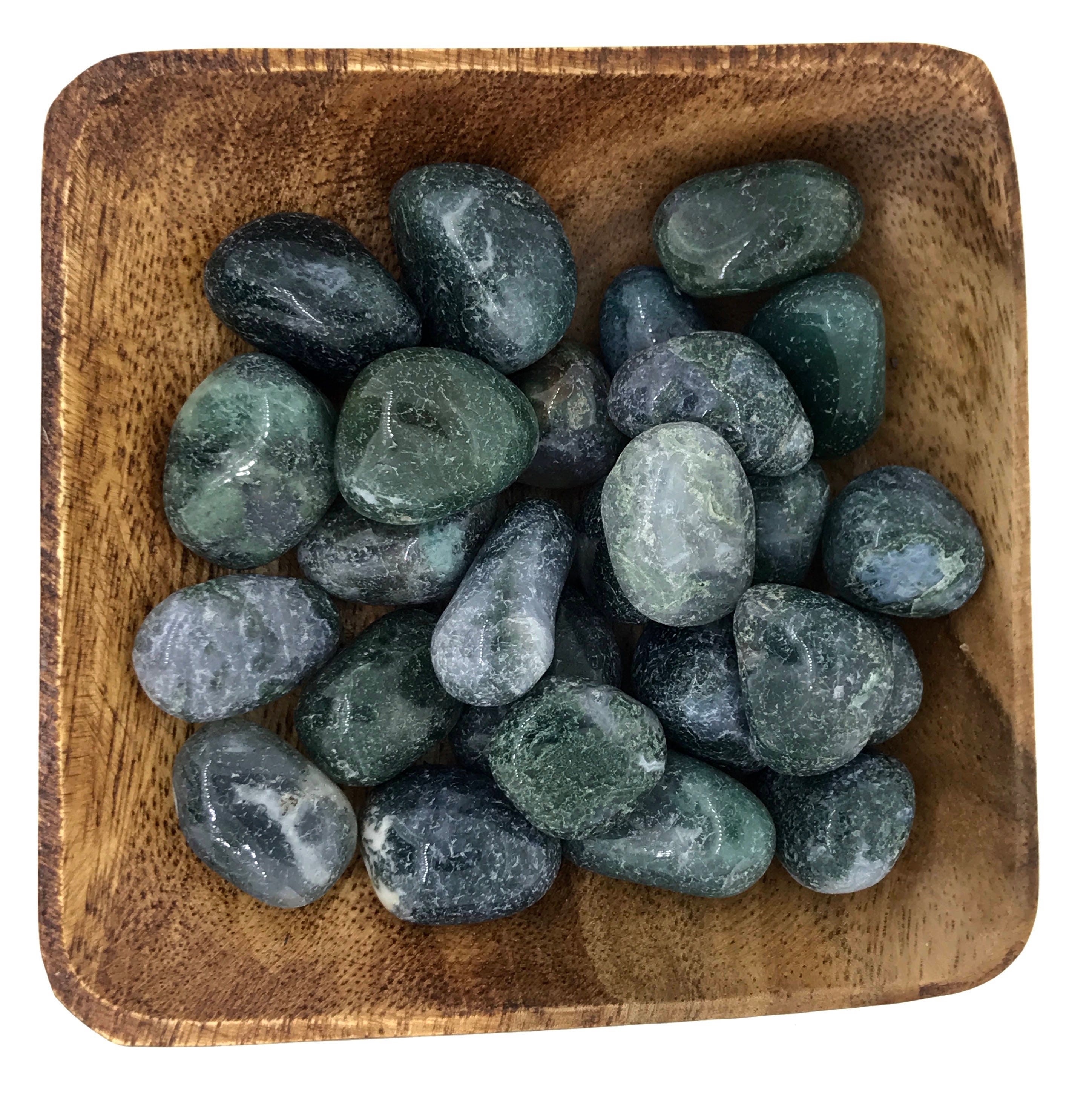 Moss Agate Tumbled
