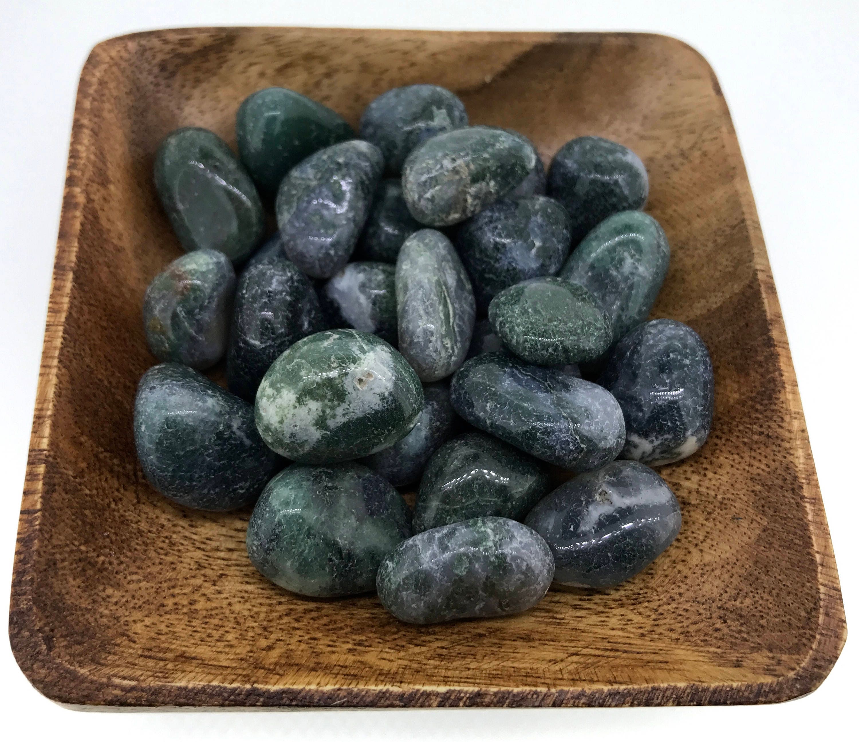 Moss Agate Tumbled
