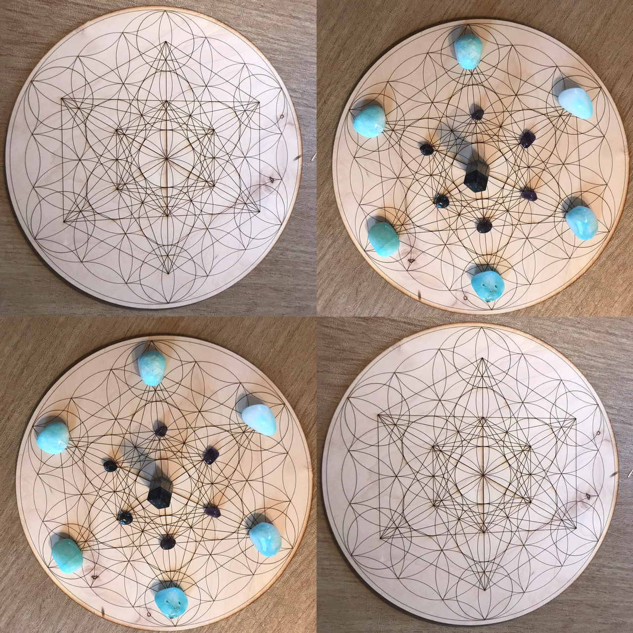 Metatron's Cube and Flower of Life Crystal Grid