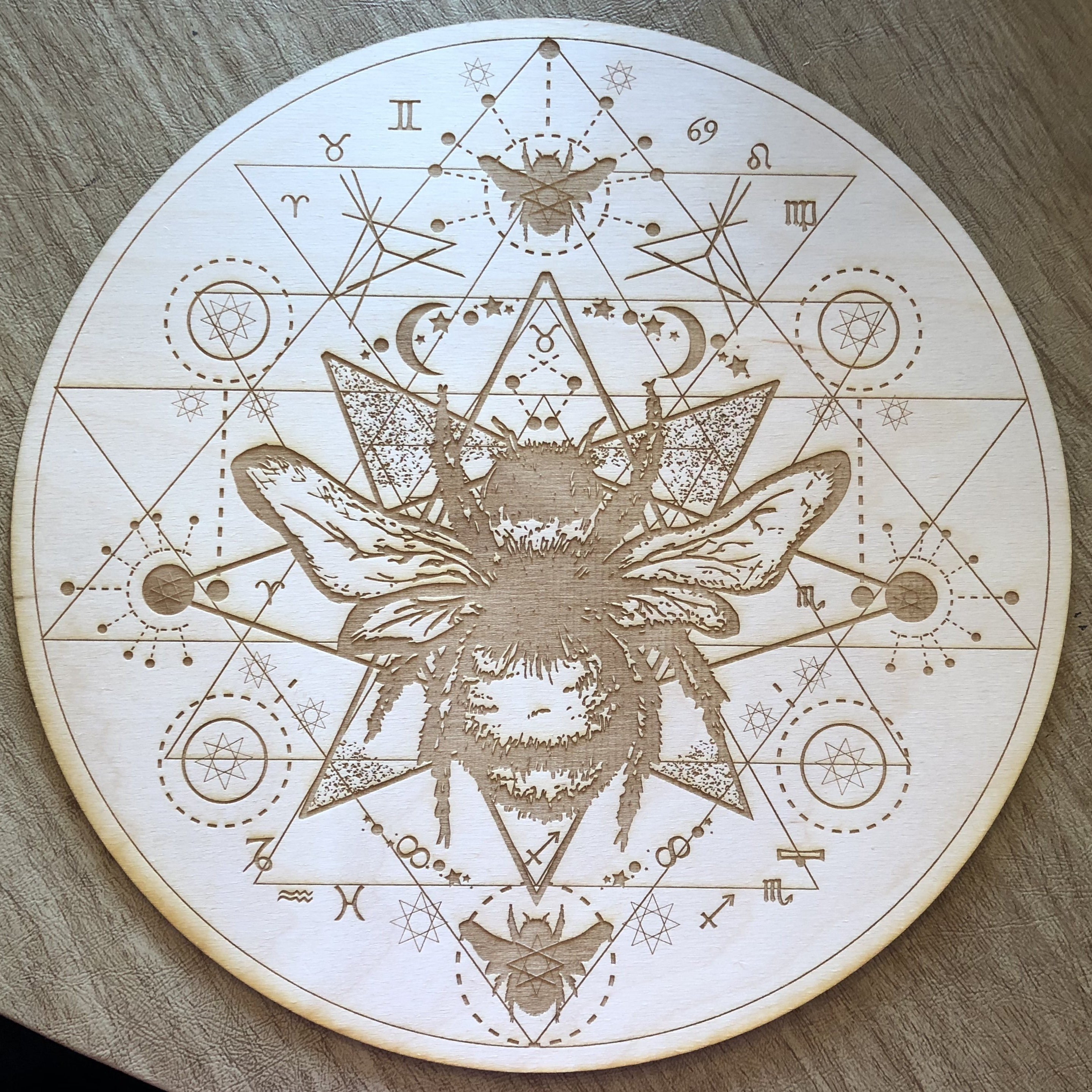 Honey Bee Sri Yantra Crystal Grid
