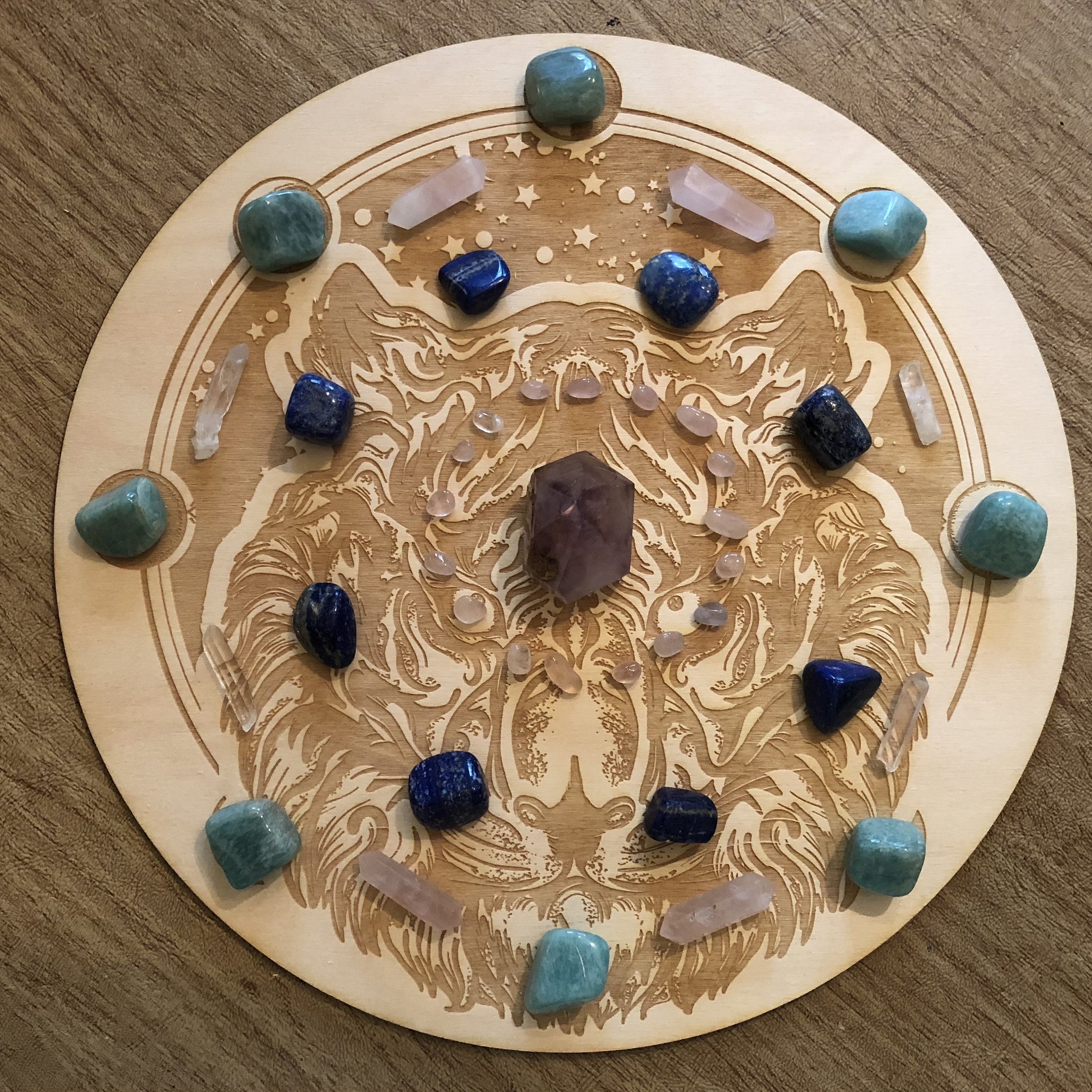 Tiger Moon Phase Crystal Grid