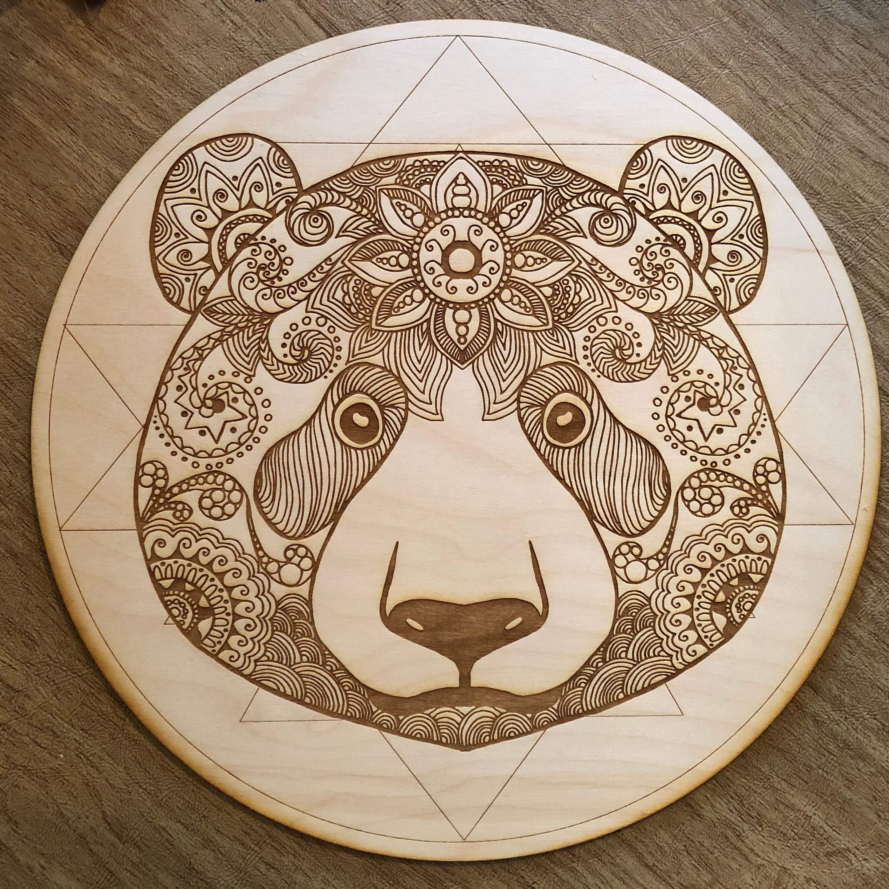 Panda Sri Yantra Crystal Grid