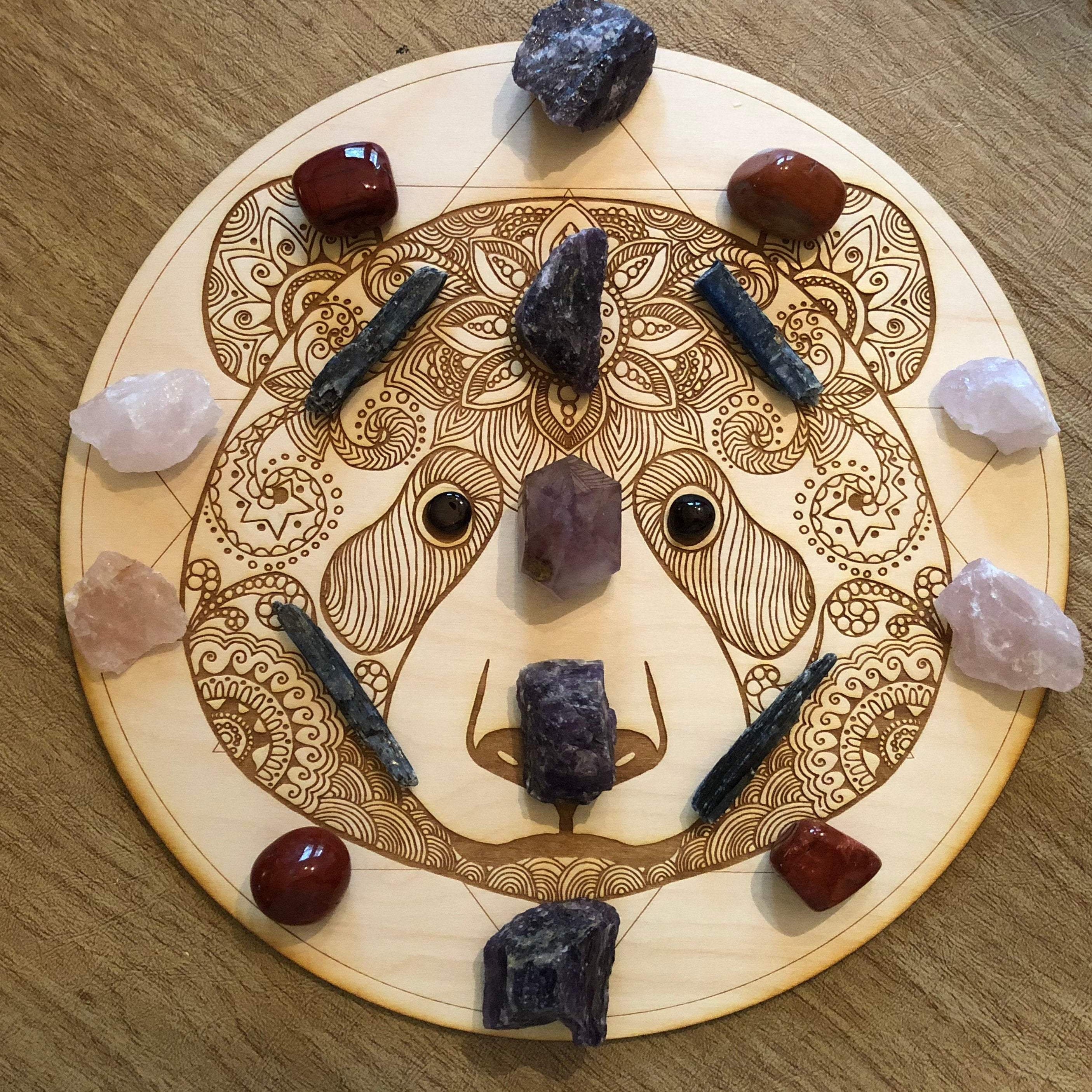 Panda Sri Yantra Crystal Grid