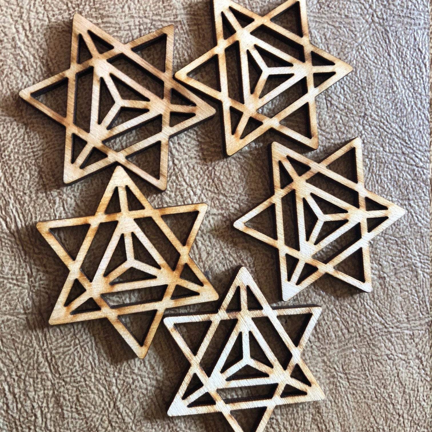 Merkaba Wooden Beads