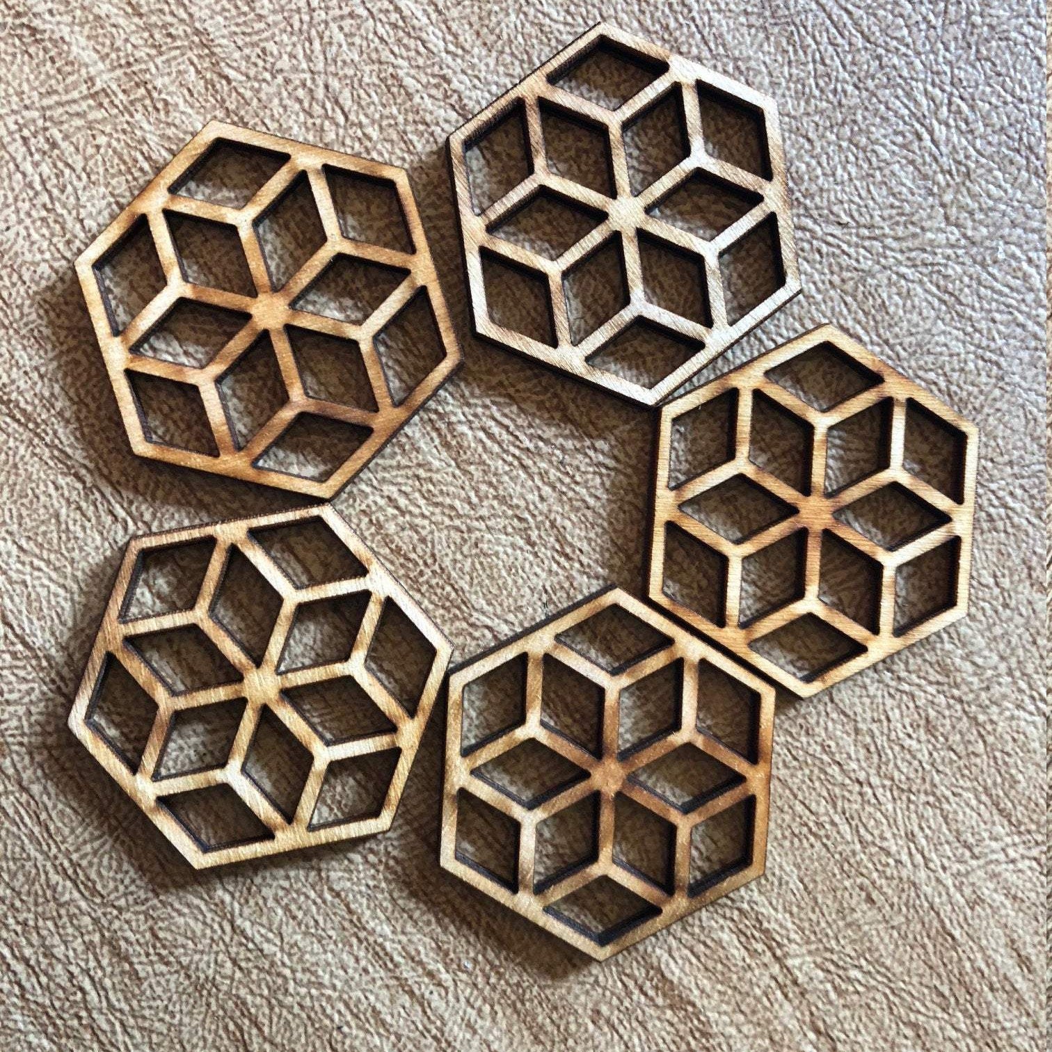 Hexagon Wall Art, Honeycomb Decor, Hexagon Wood Wall Art