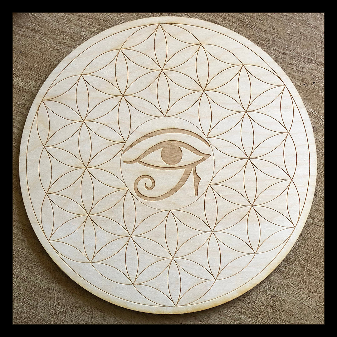 Flower of Life Eye of Horus Crystal Grid
