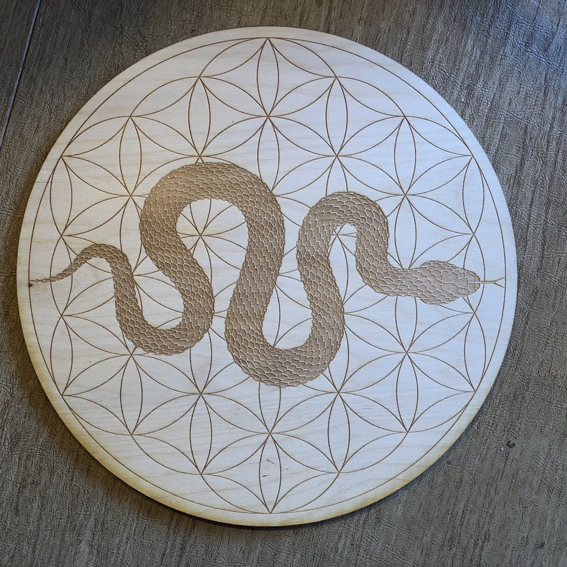 Serpent Flower of Life Crystal Grid