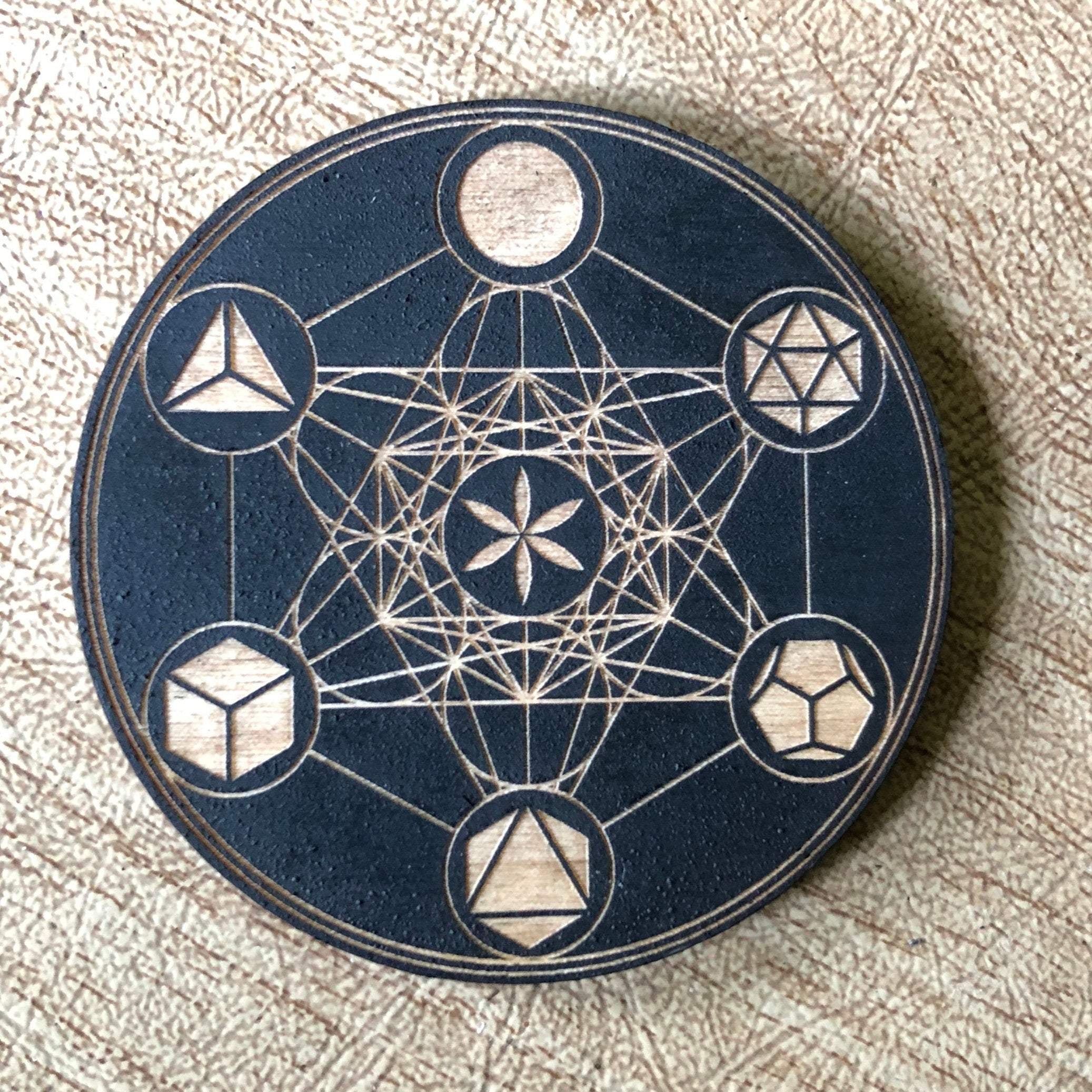 Painted Metatron's Cube Magnet