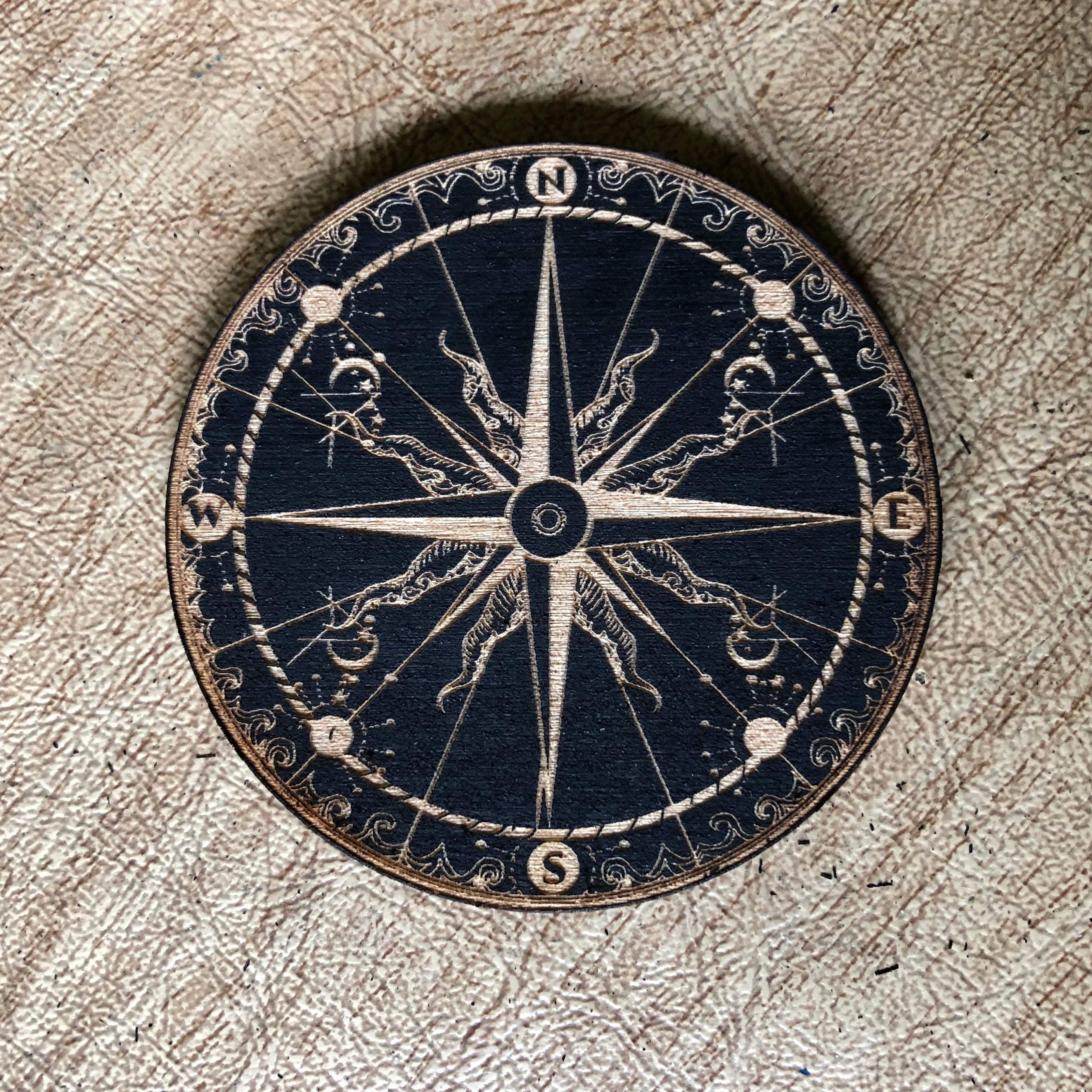 Painted Compass Magnet
