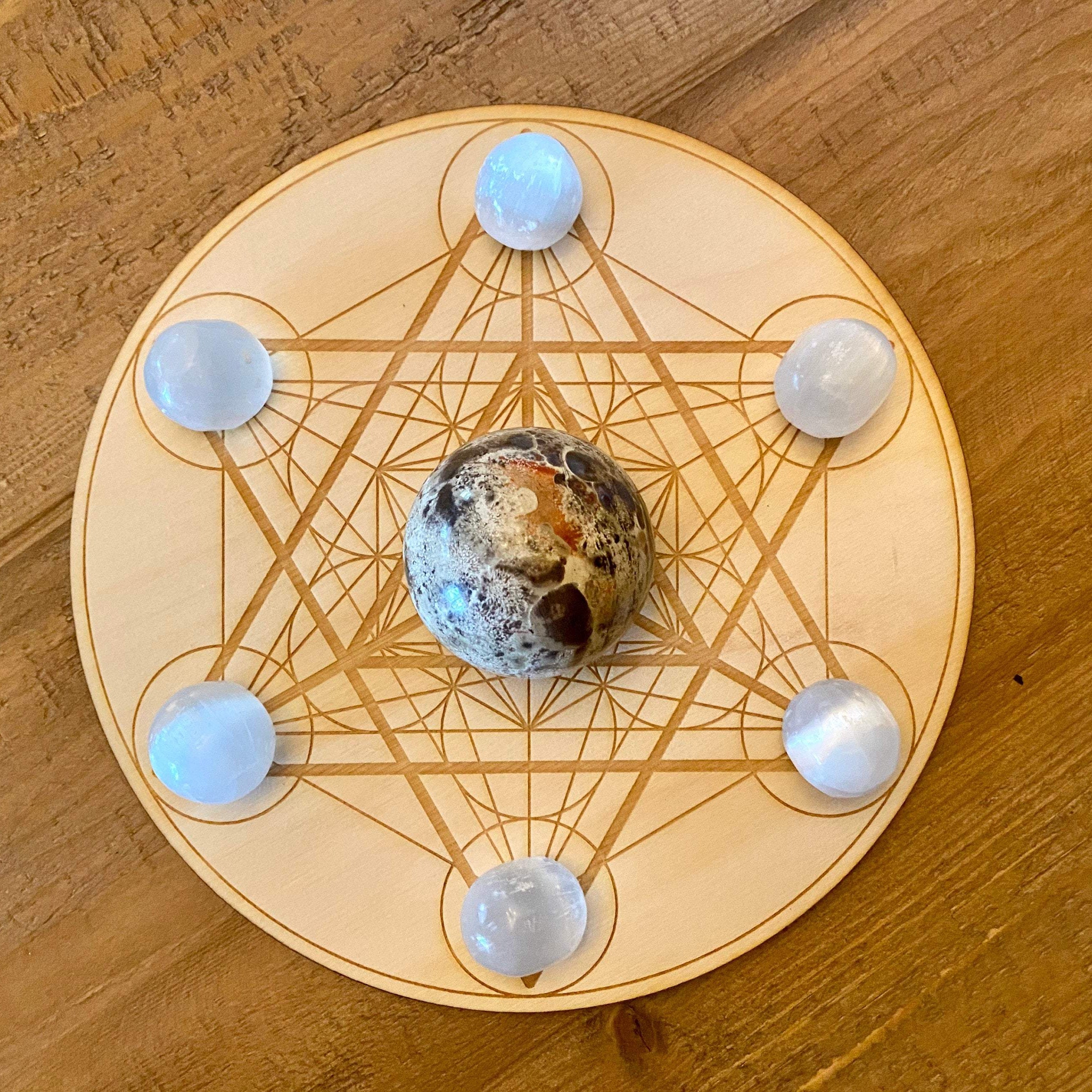 Merkaba Metatron's Cube  Sphere Holder Crystal Grid