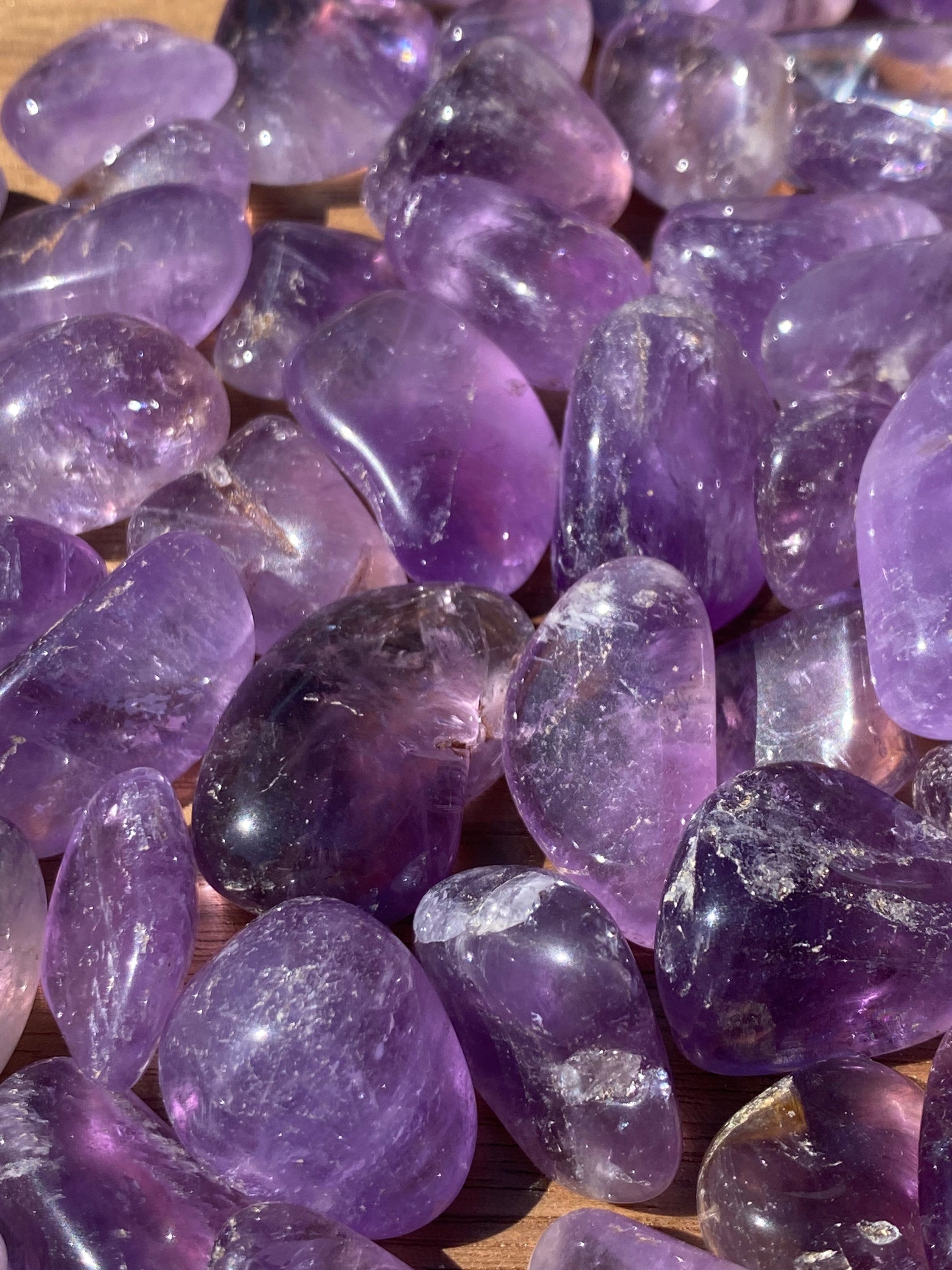 Amethyst TUMBLED A Grade Stone Brazil 