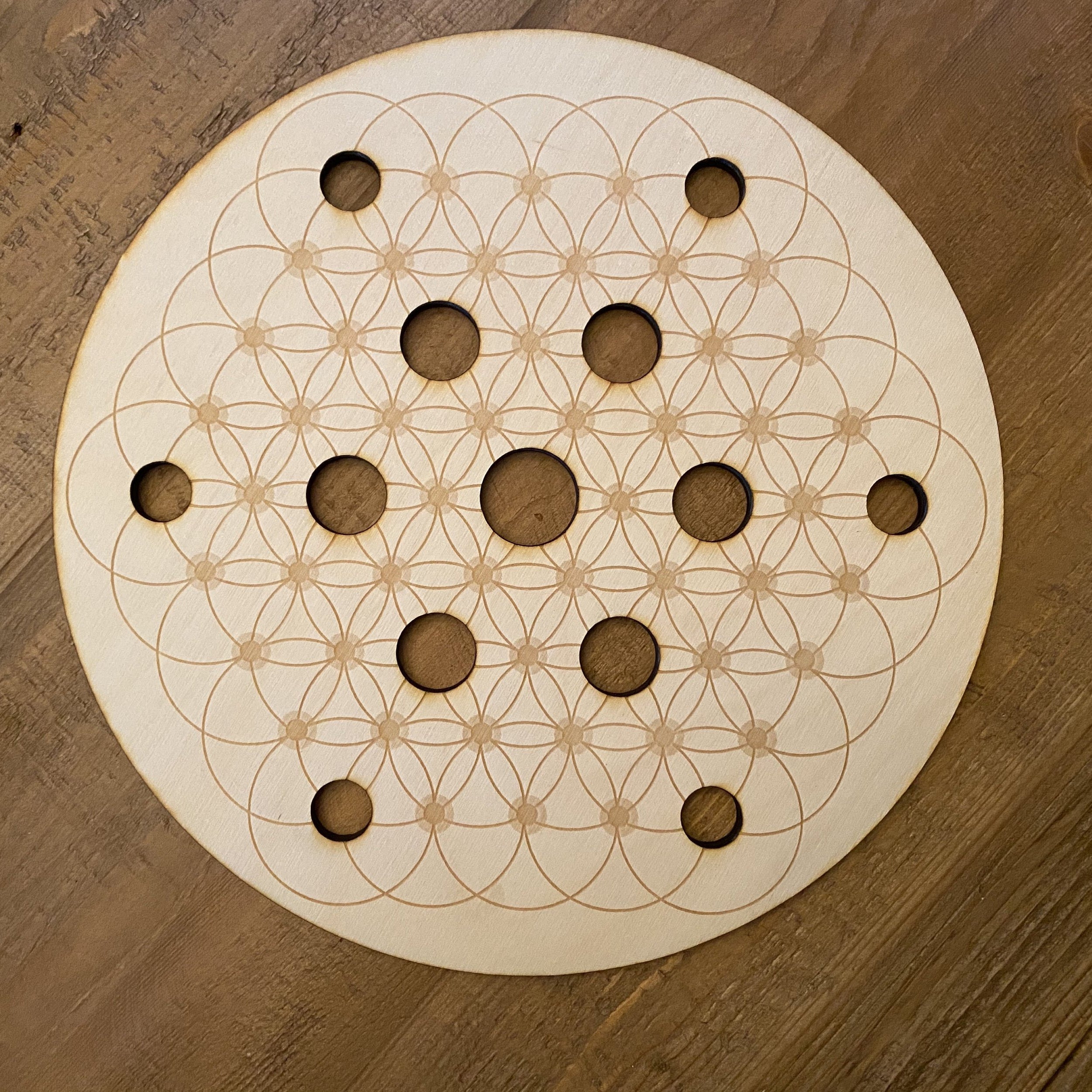 Flower of Life Dotted Sphere Holder Crystal Grid