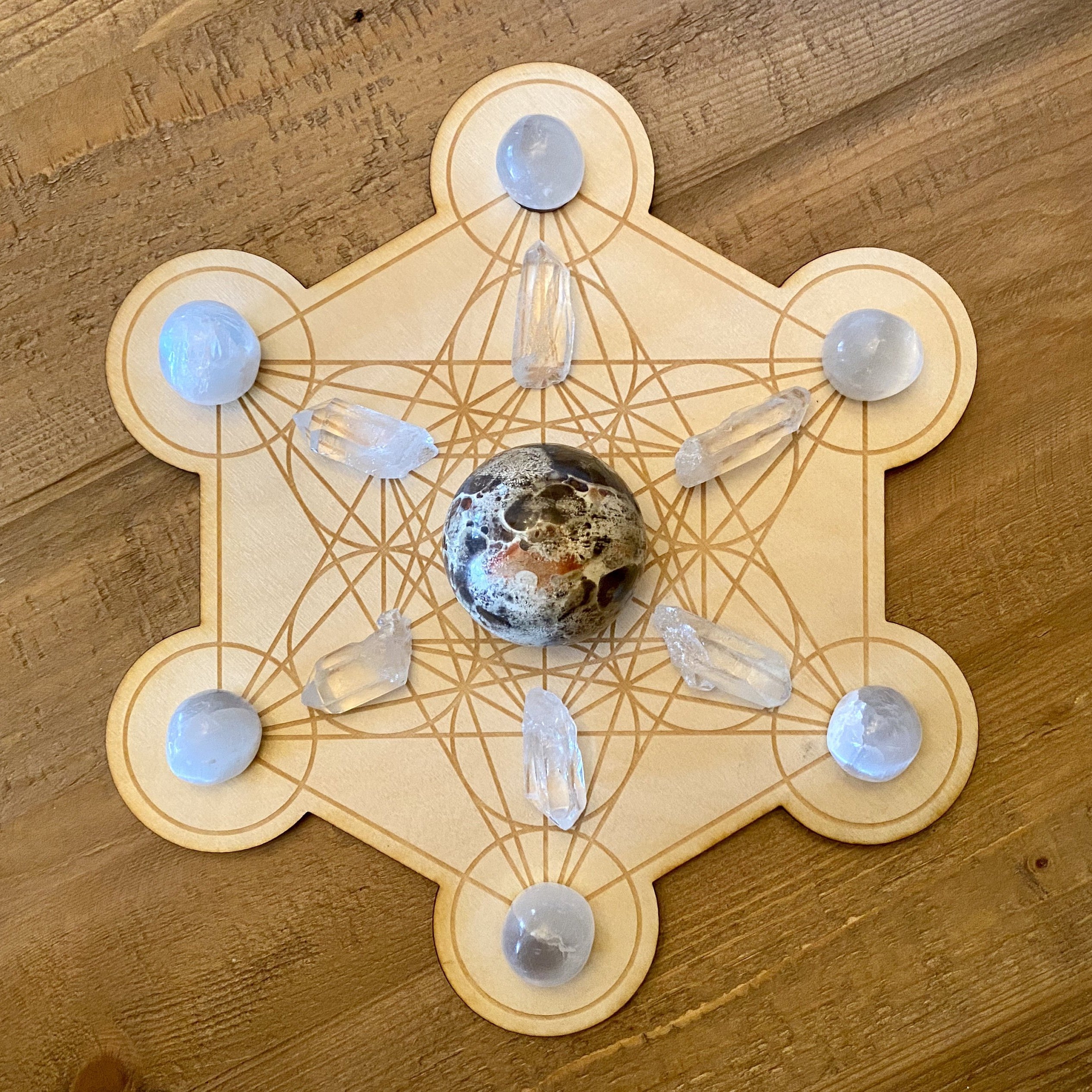 Metatron's Cube Sphere Holder Crystal Grid #2