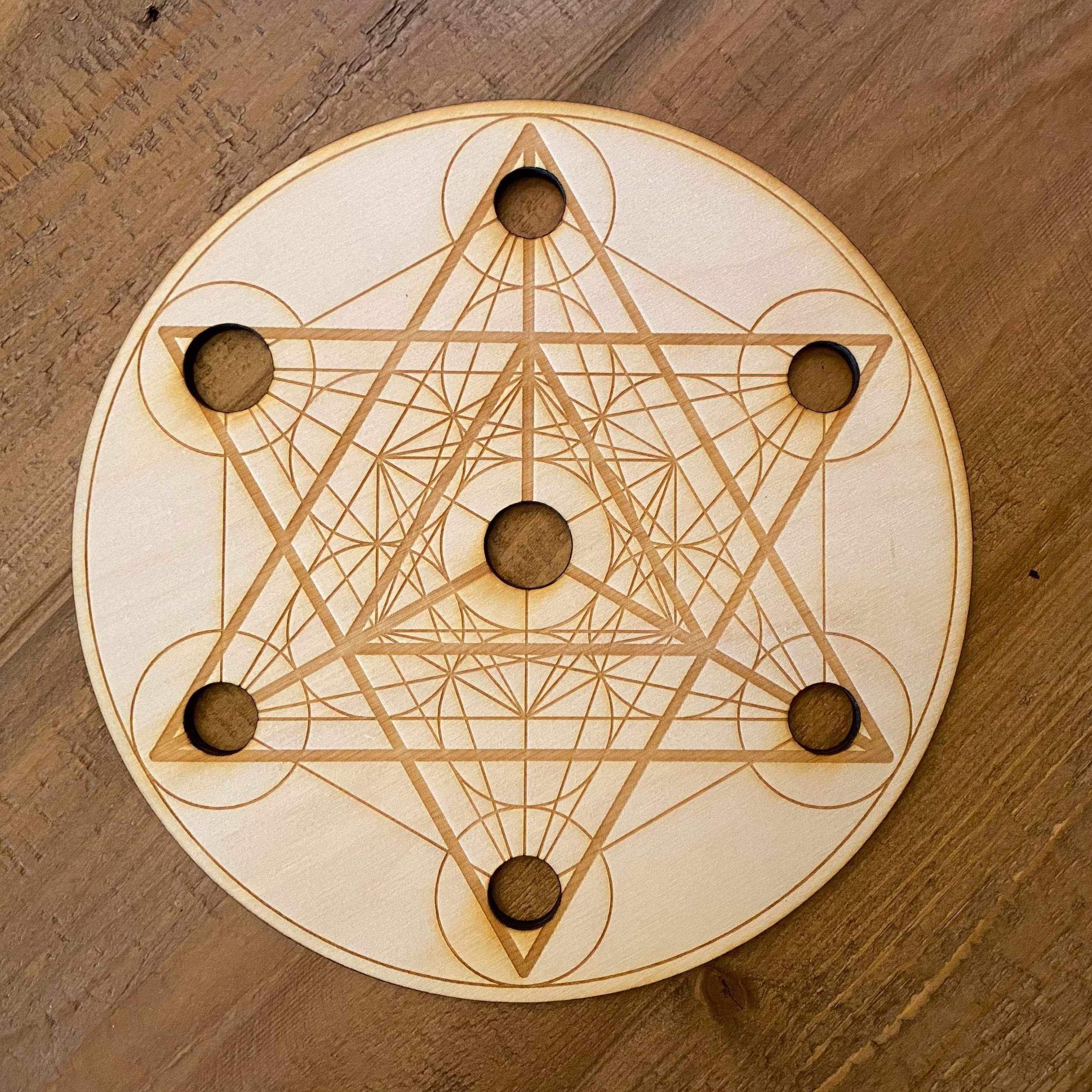 Merkaba Metatron's Cube  Sphere Holder Crystal Grid