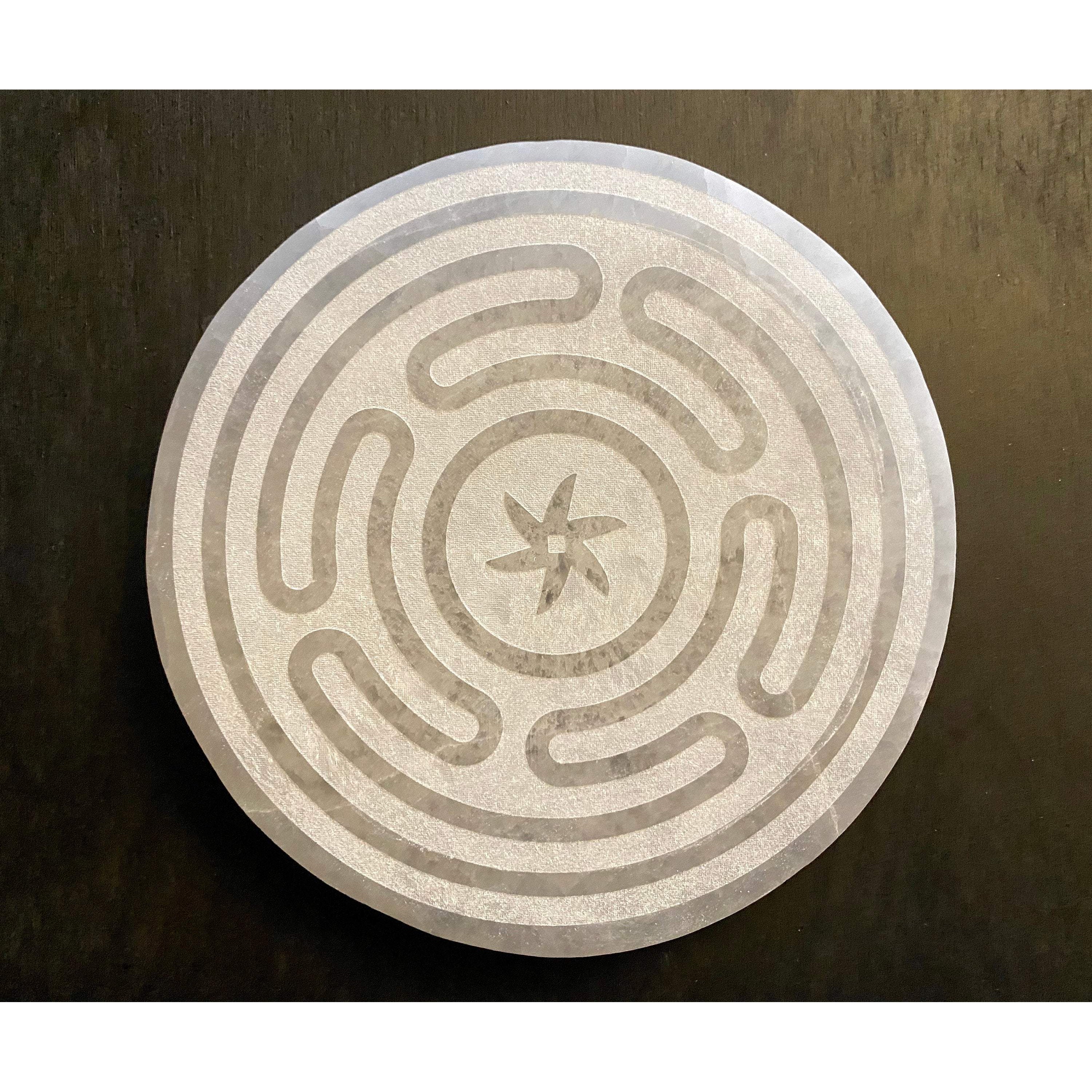 Strophalos Selenite Laser Engraved Charging Disk