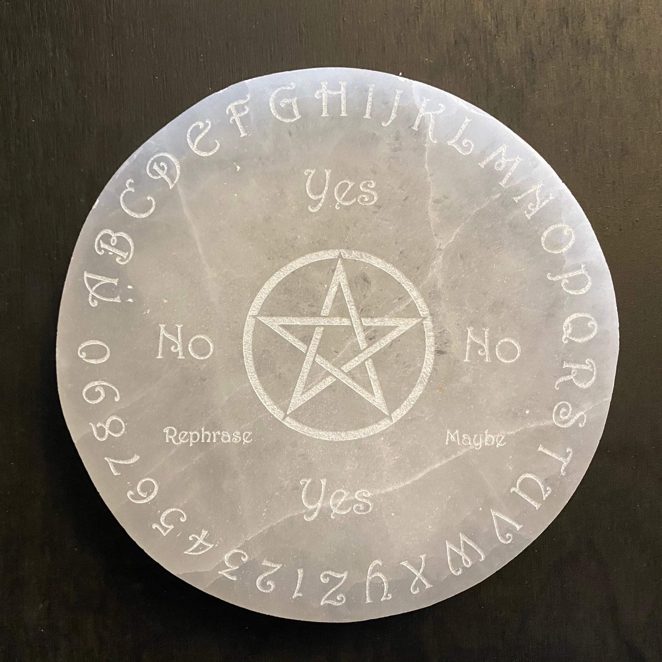 Selenite Laser Engraved Charging Platform Pendulum Board