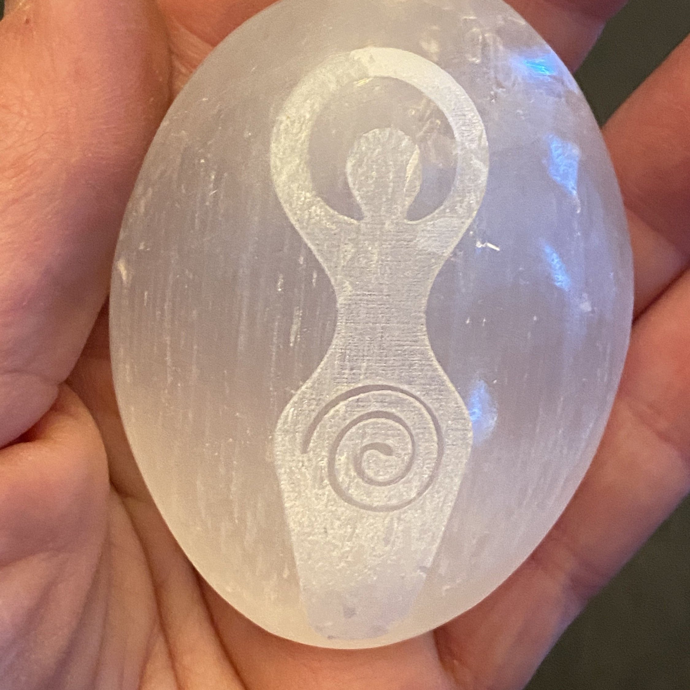 Goddess Selenite Palmstone