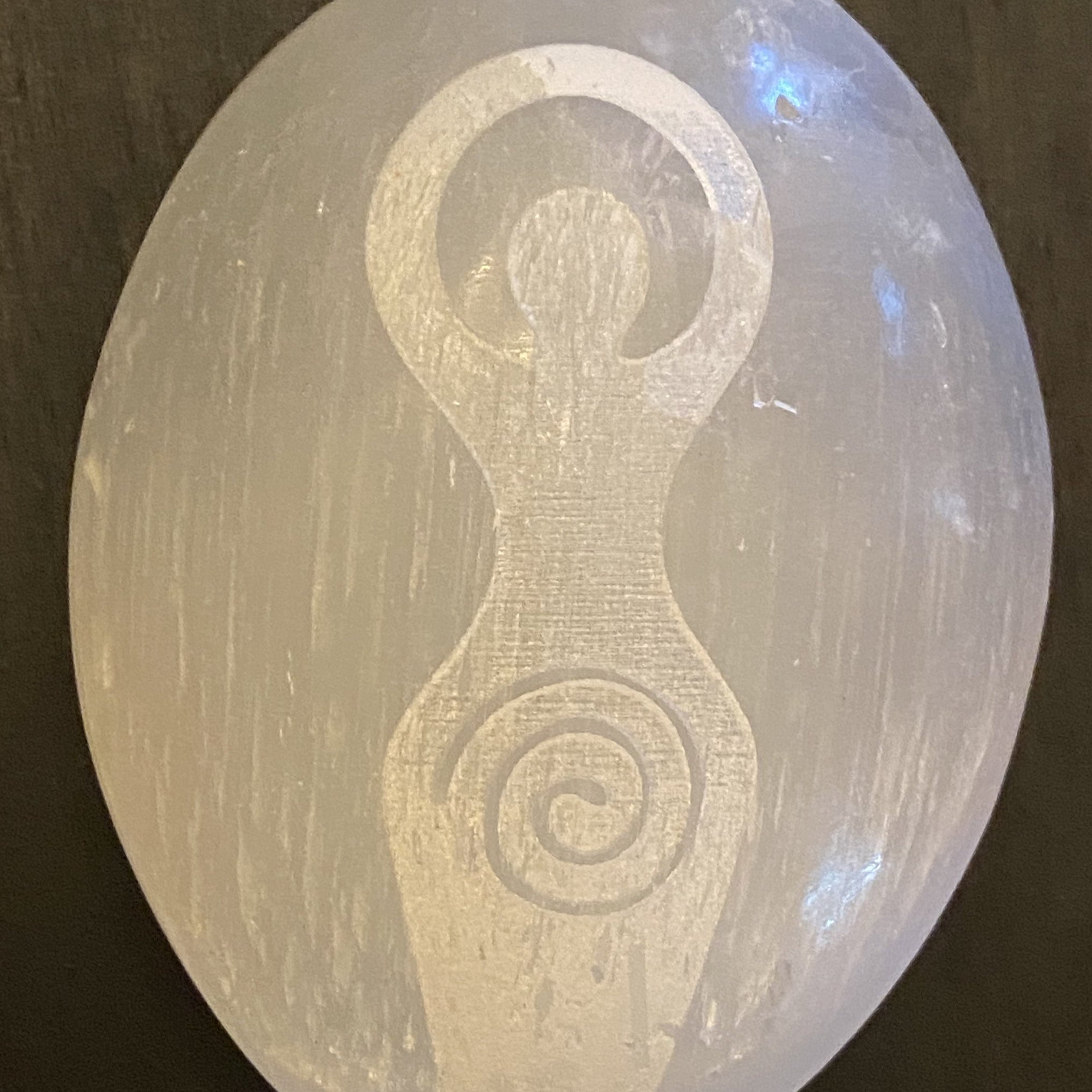 Goddess Selenite Palmstone