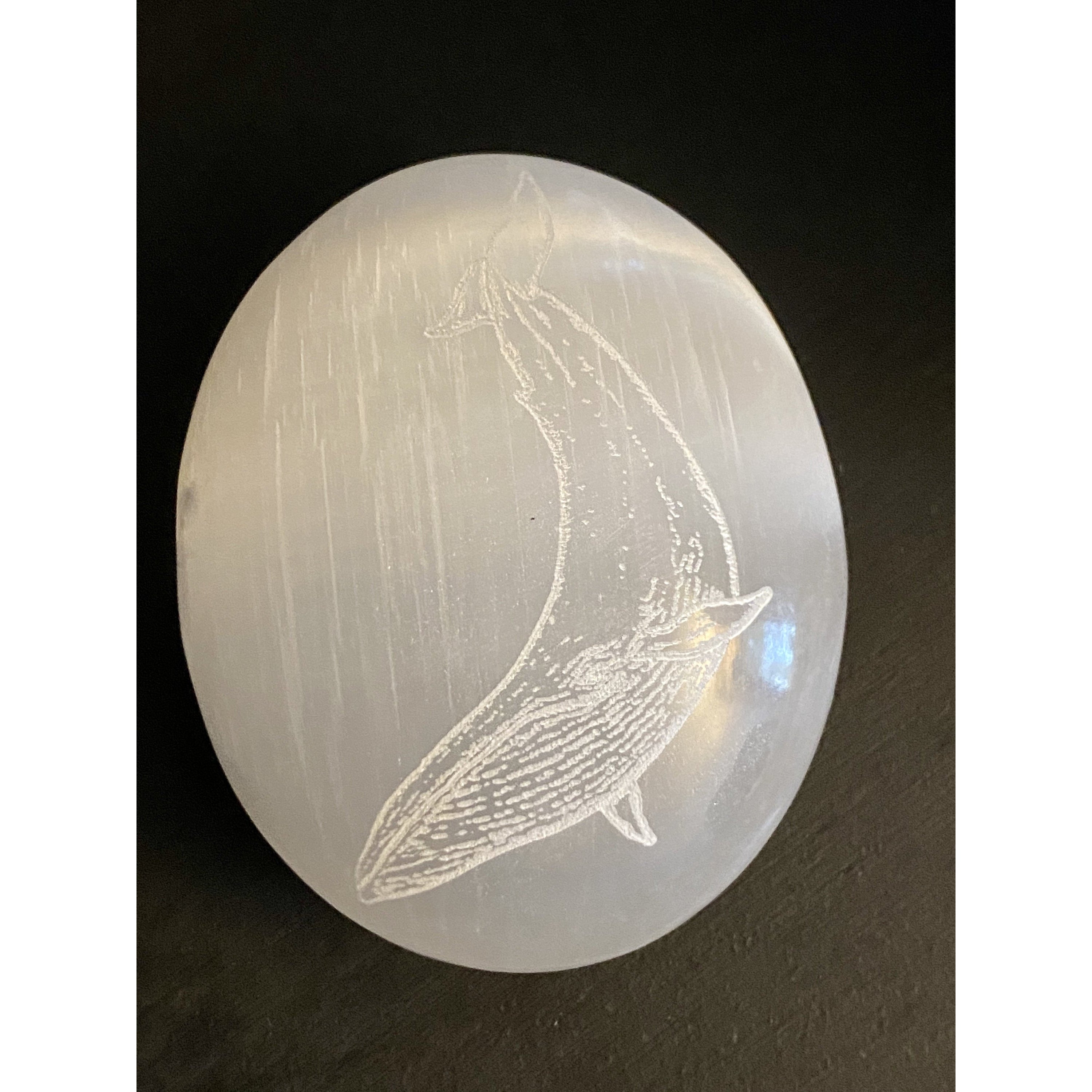 Whale Selenite Palmstone