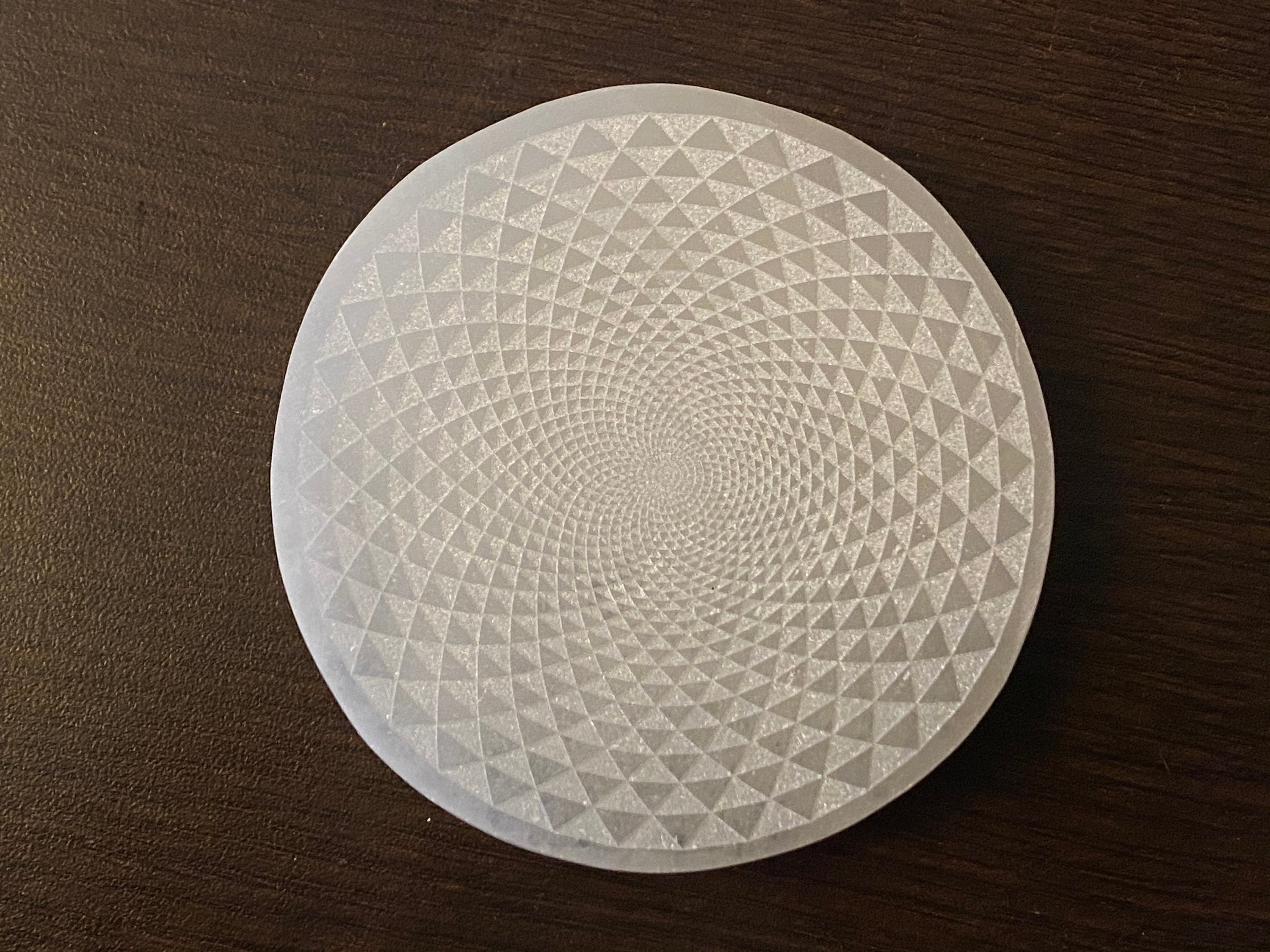 Torus Selenite Charging Platform Disk