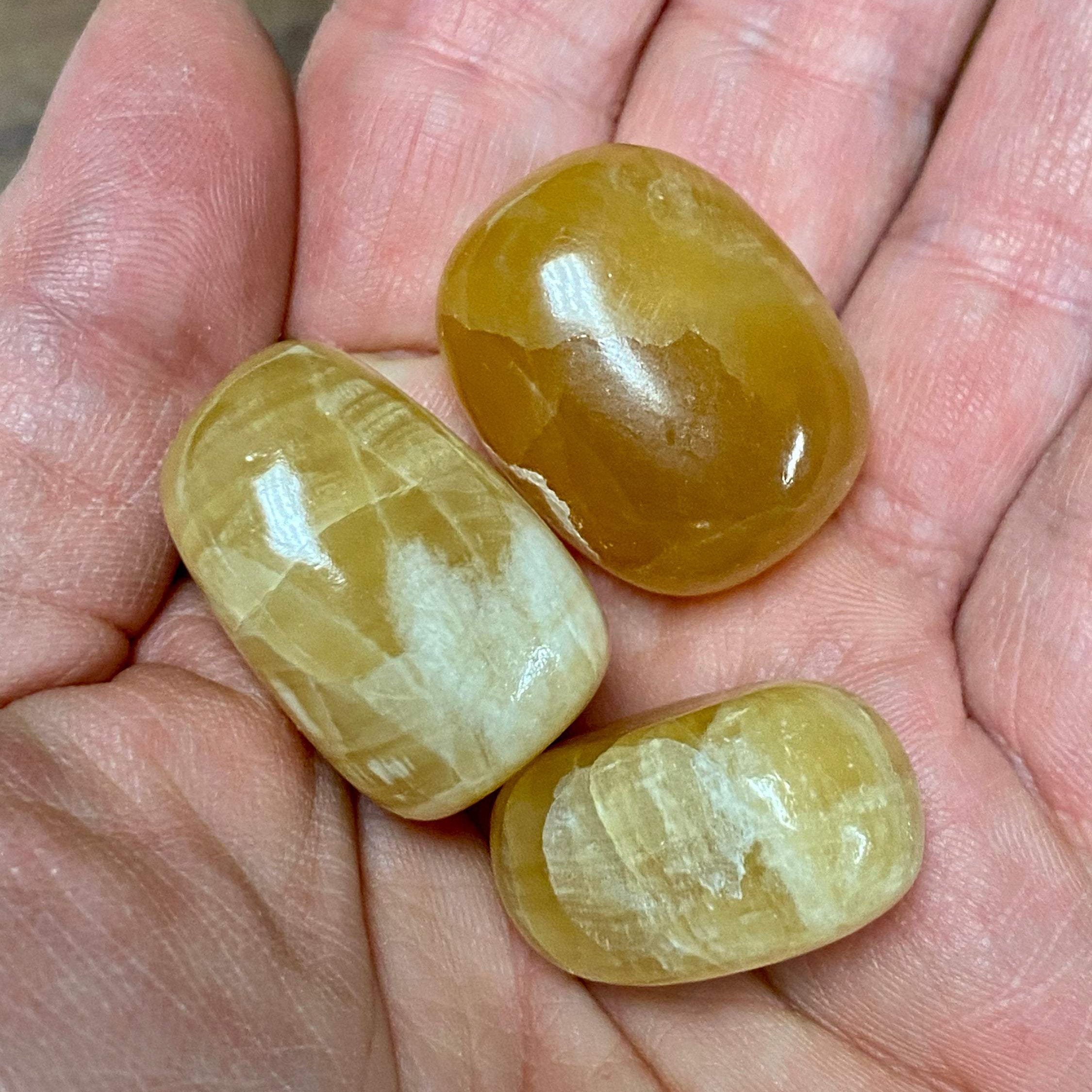 Honey Calcite TUMBLED  Honey Calcite