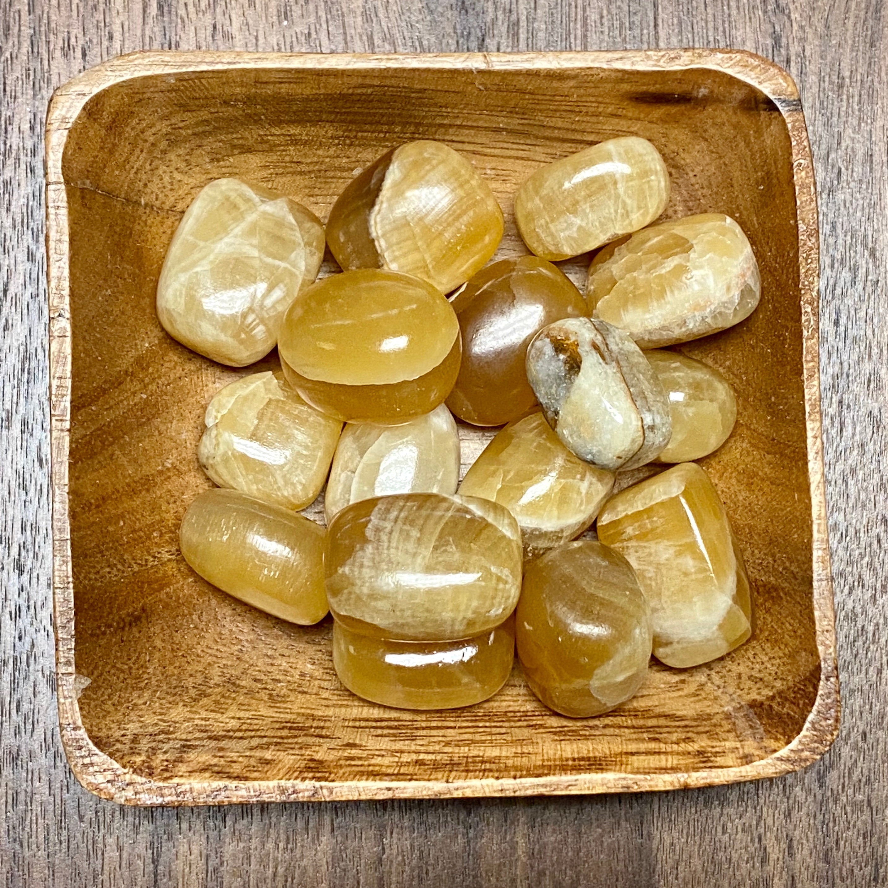 Honey Calcite TUMBLED  Honey Calcite