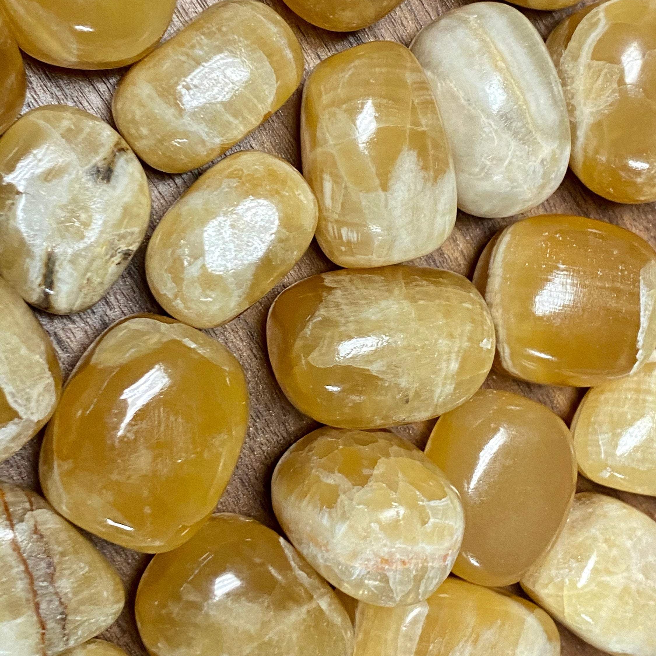 Honey Calcite TUMBLED  Honey Calcite