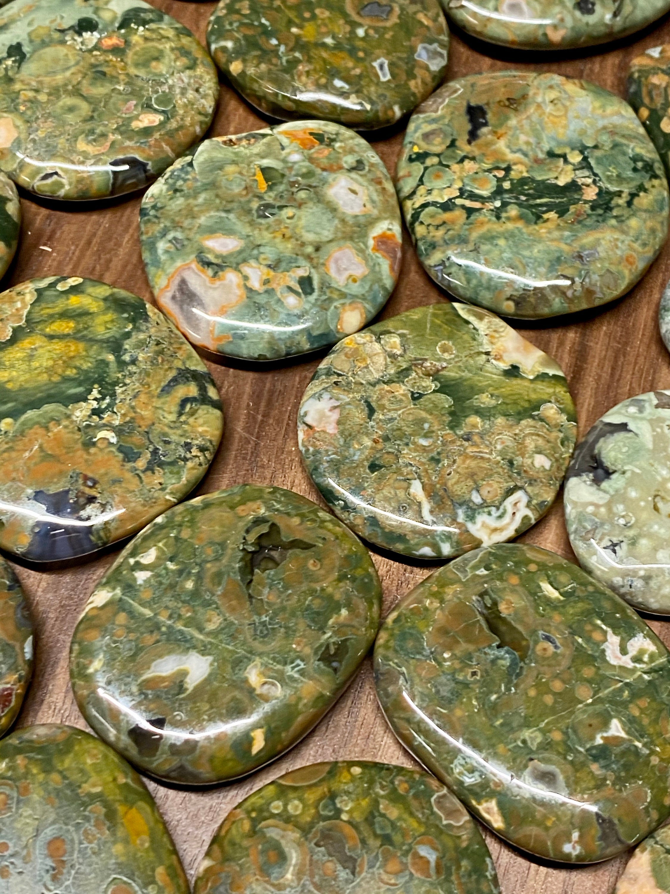 Rhyolite Rainforest Jasper PALM STONE