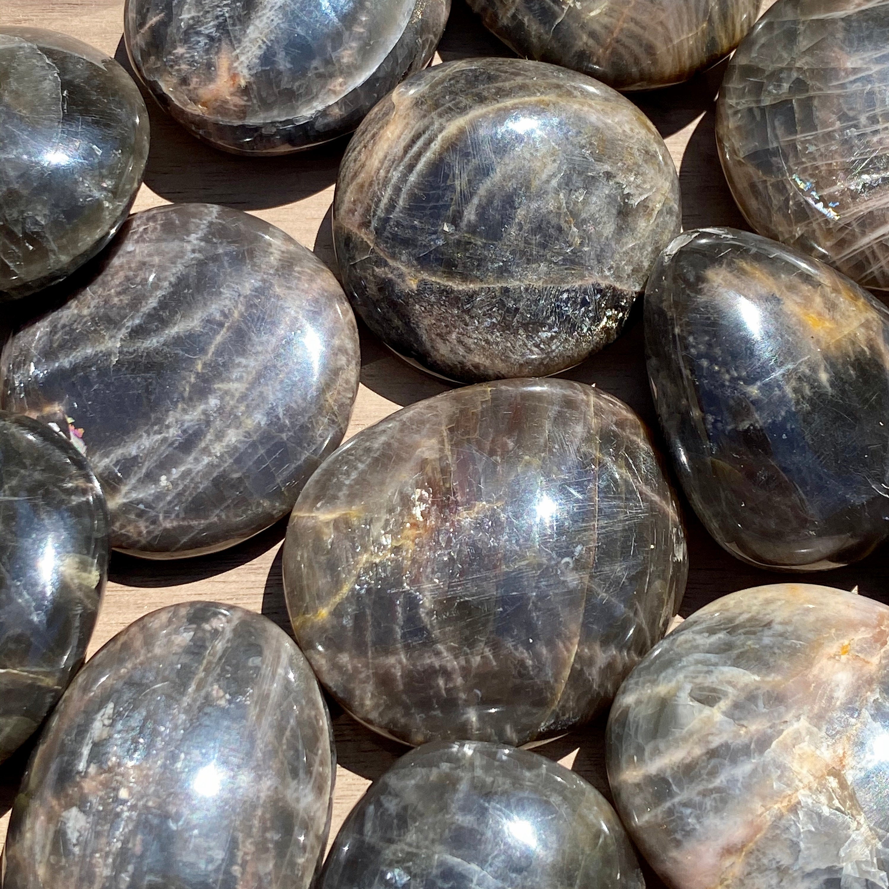 Black Moon Stone PALM STONE from Madagascar
