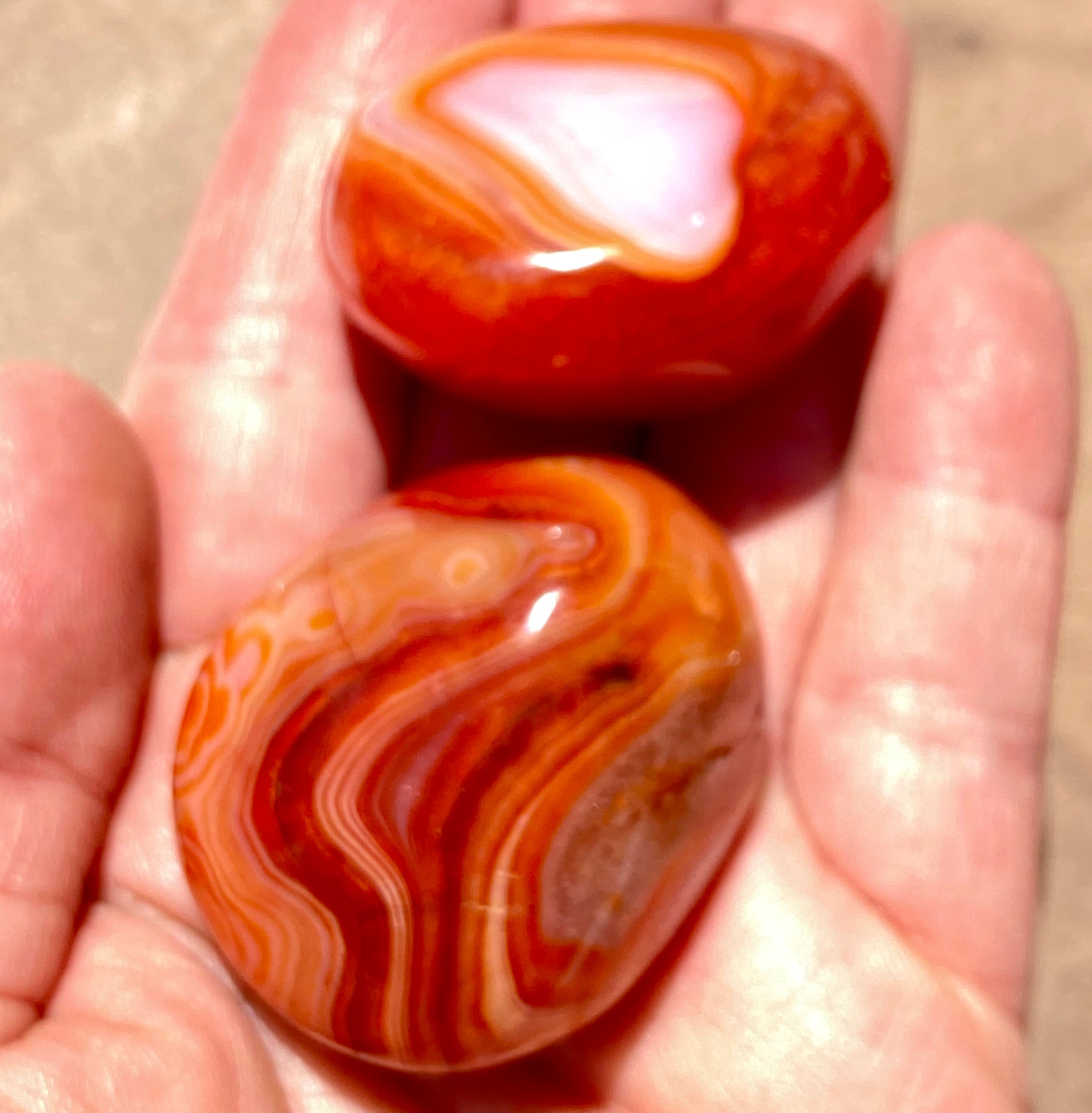 Carnelian PALM STONE from Madagascar