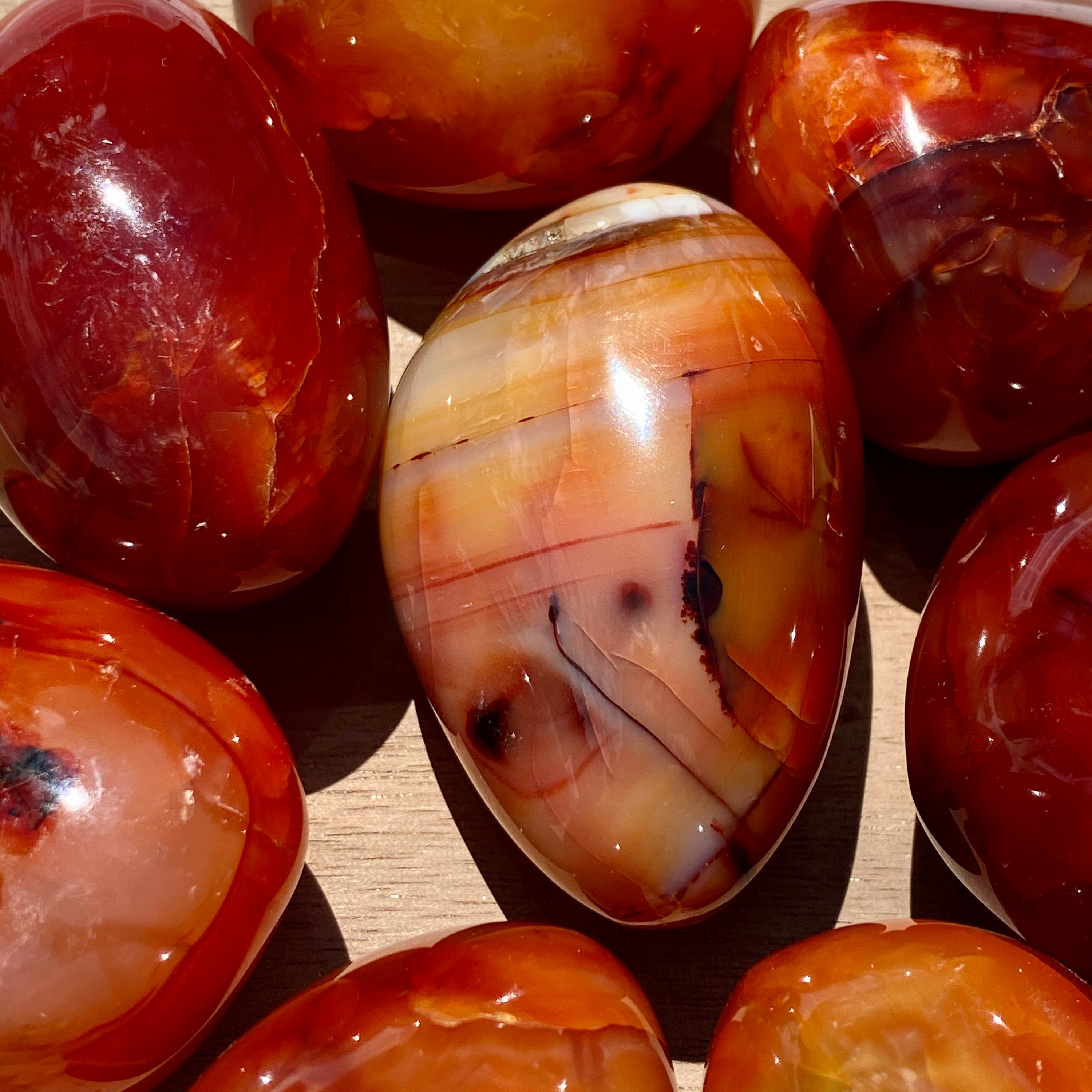Carnelian PALM STONE from Madagascar