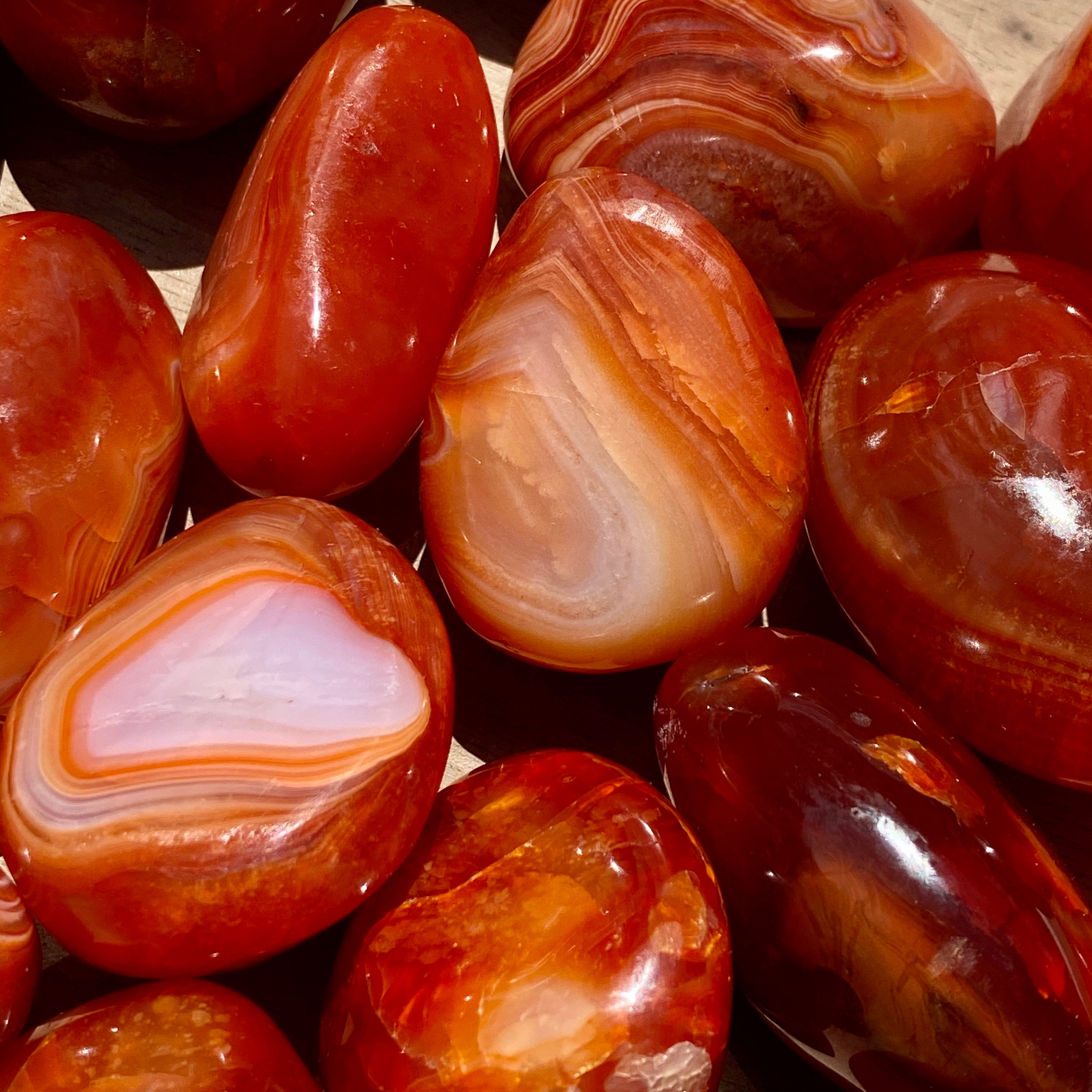 Carnelian PALM STONE from Madagascar