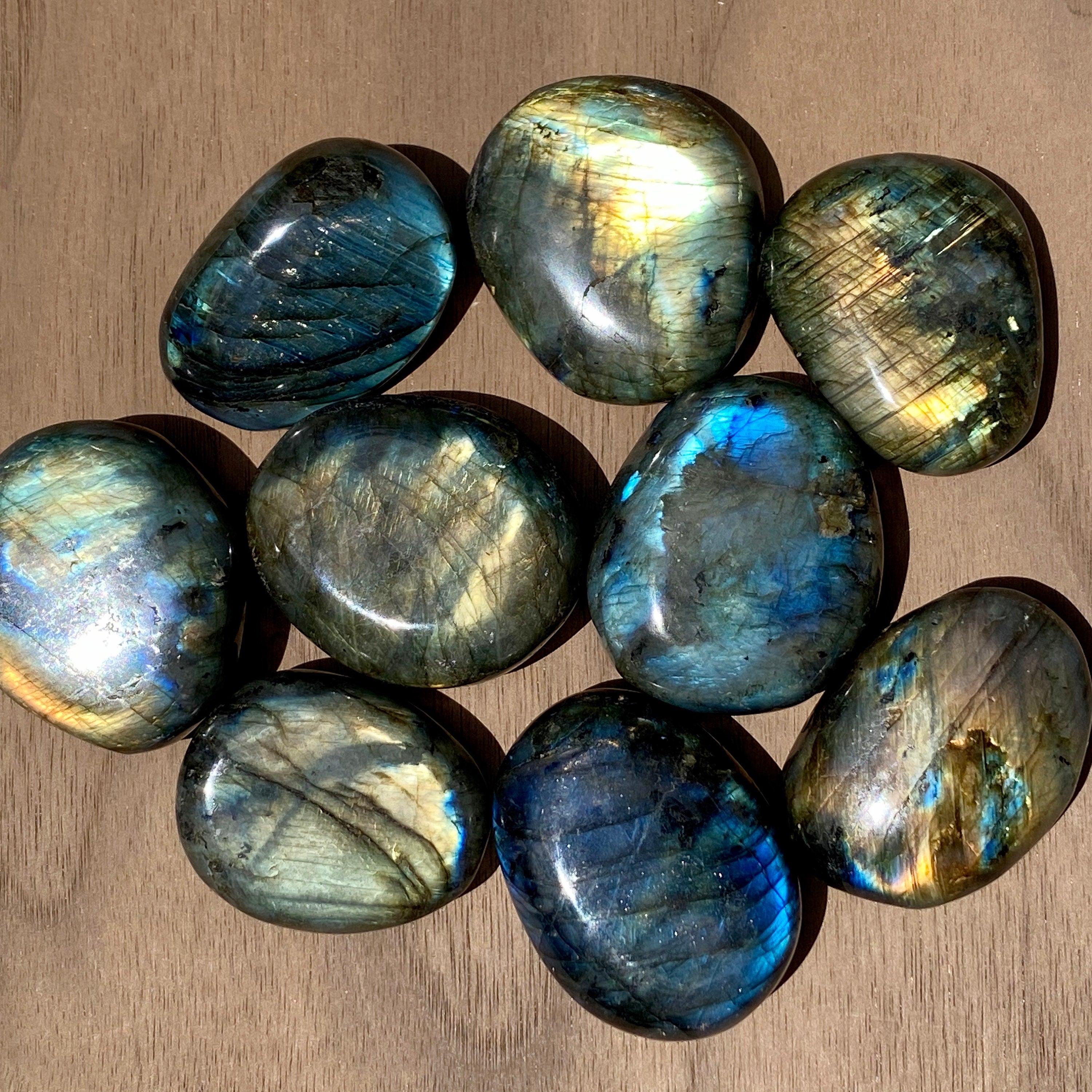 Labradorite PALM STONE from Madagascar