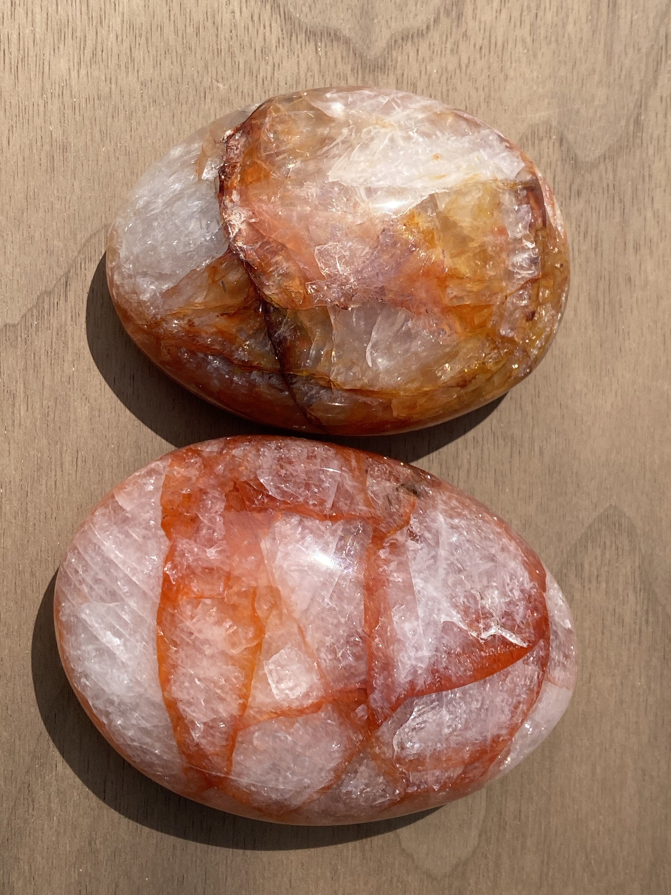 Red Hematoid Quartz PALM STONE